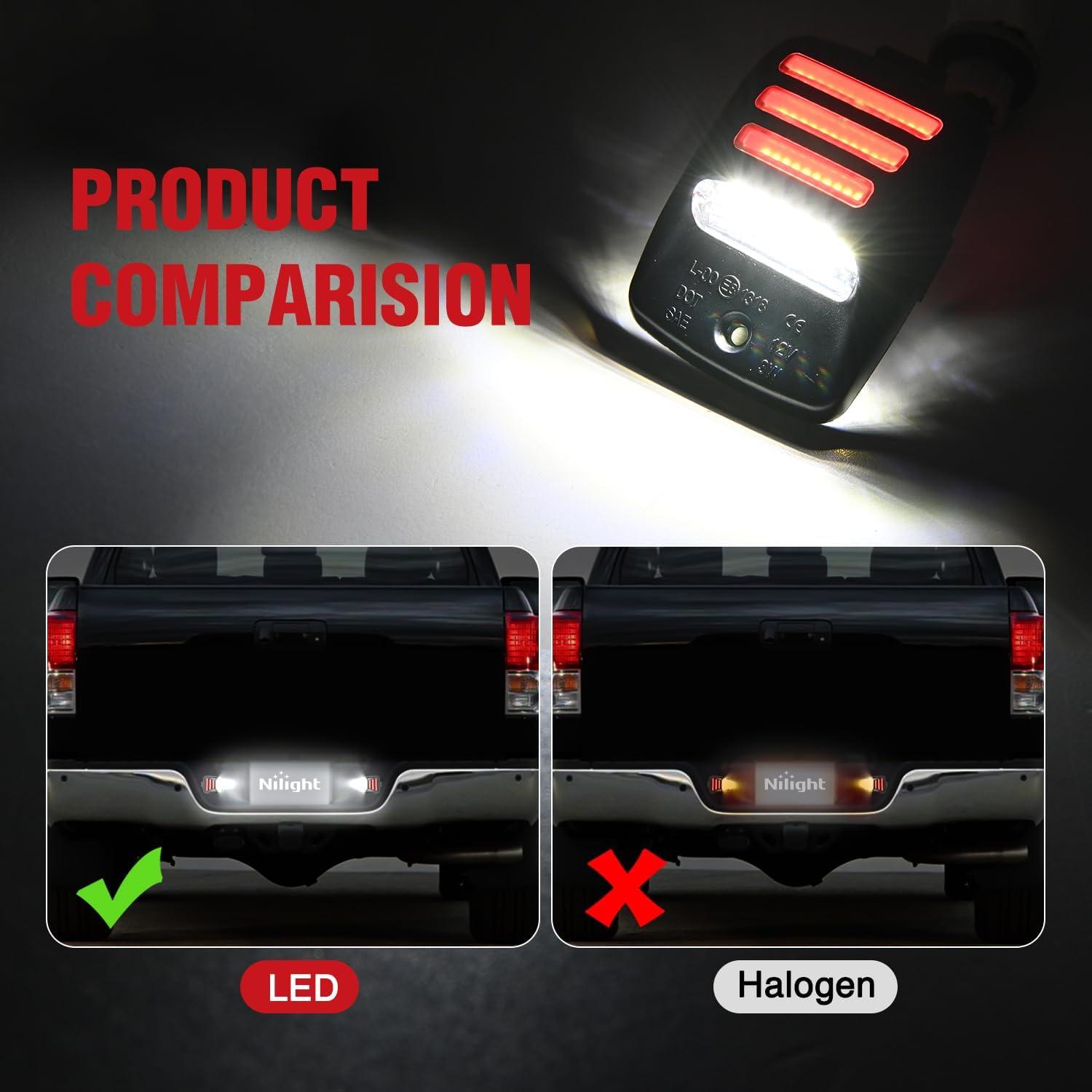 imageNilight License Plate Light Compatible with 1994 1995 1996 1997 1998 1999 2000 2001 Dodge Ram 1500 2500 3500 2002 RAM 2500 3500 6000K White 2PCS PackRed 20052015 Tacoma20002013 Tundra