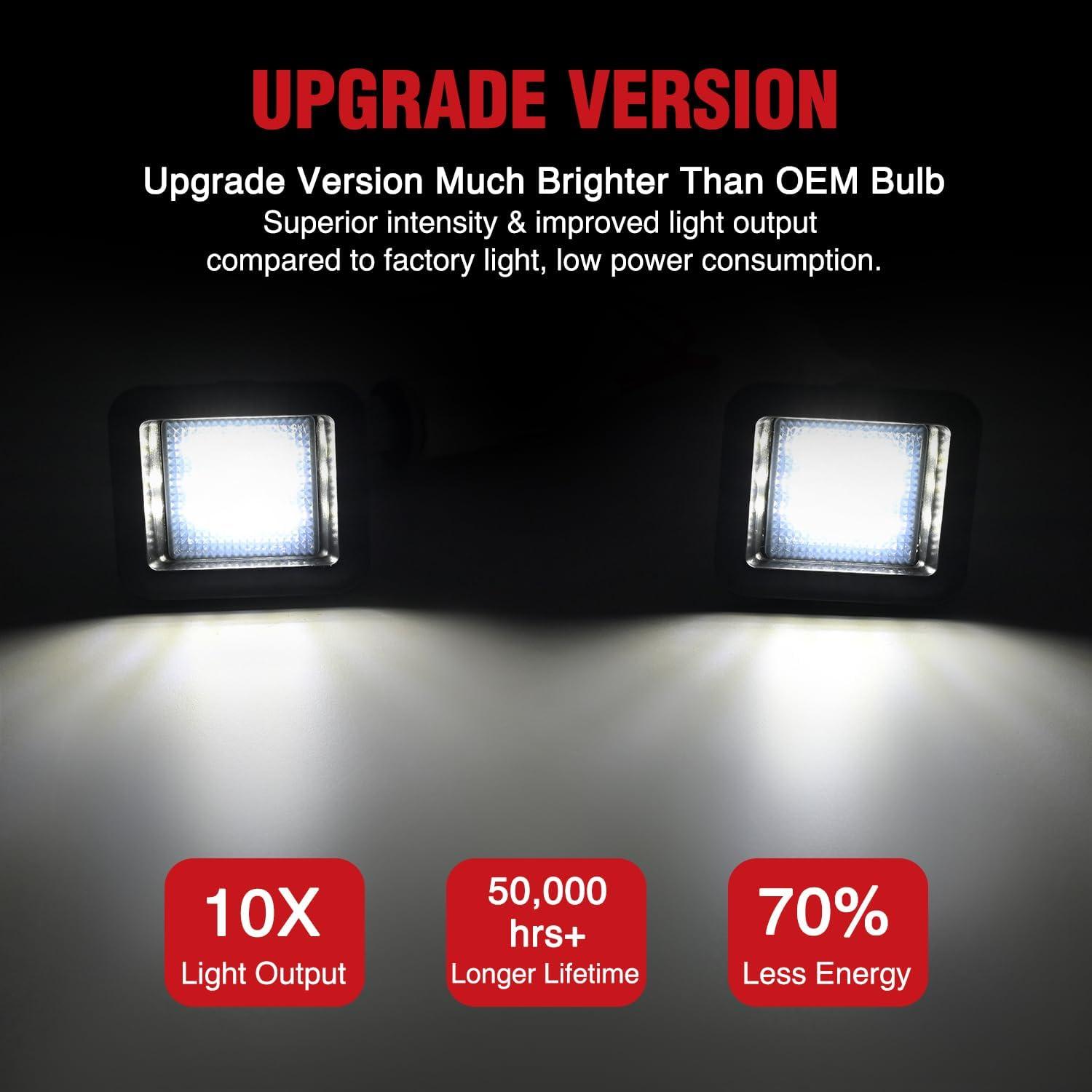 imageNilight License Plate Light Compatible with 1994 1995 1996 1997 1998 1999 2000 2001 Dodge Ram 1500 2500 3500 2002 RAM 2500 3500 6000K White 2PCS PackSmoke 20152020 F150