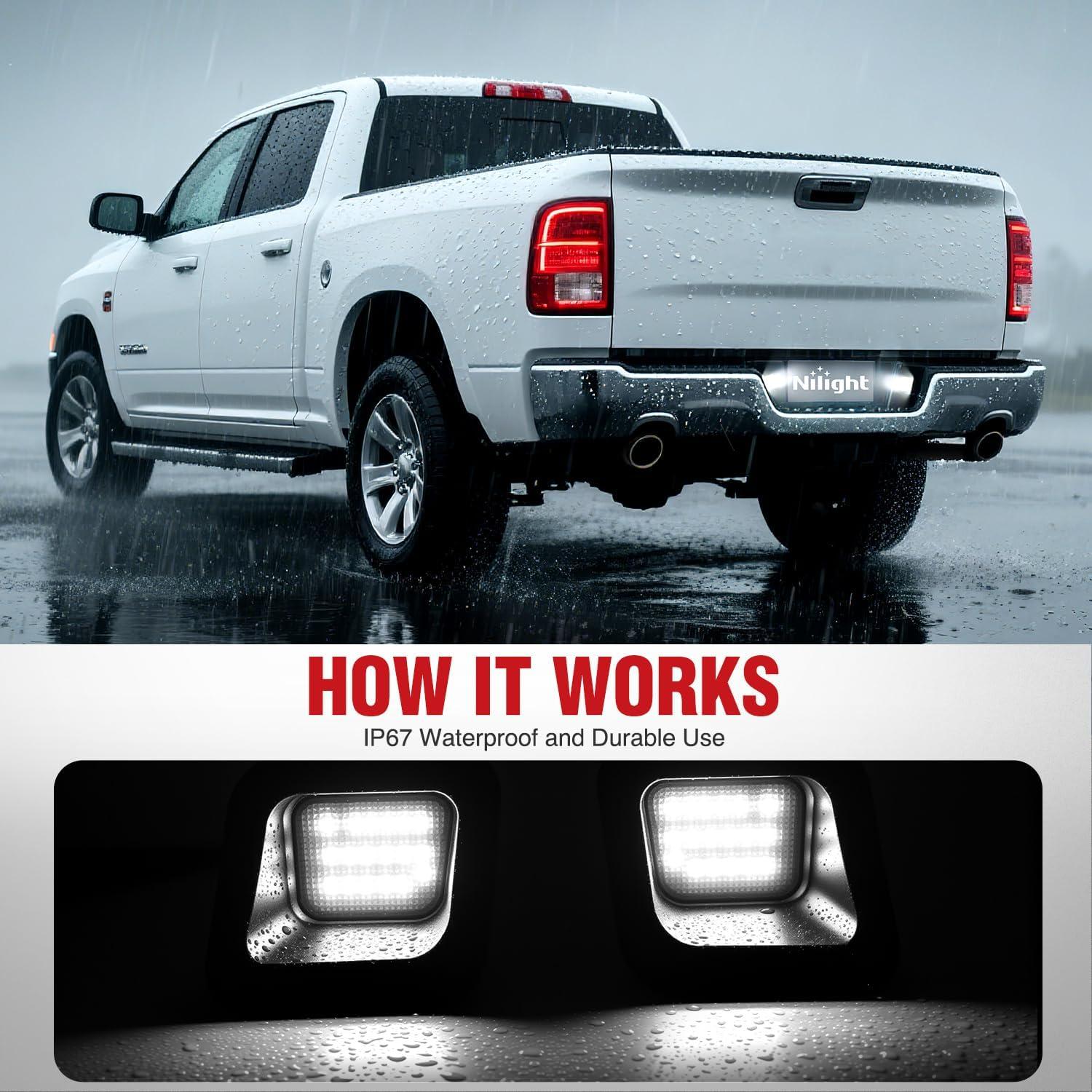 imageNilight License Plate Light Compatible with 1994 1995 1996 1997 1998 1999 2000 2001 Dodge Ram 1500 2500 3500 2002 RAM 2500 3500 6000K White 2PCS PackSmoke 20032018 Dodge Ram