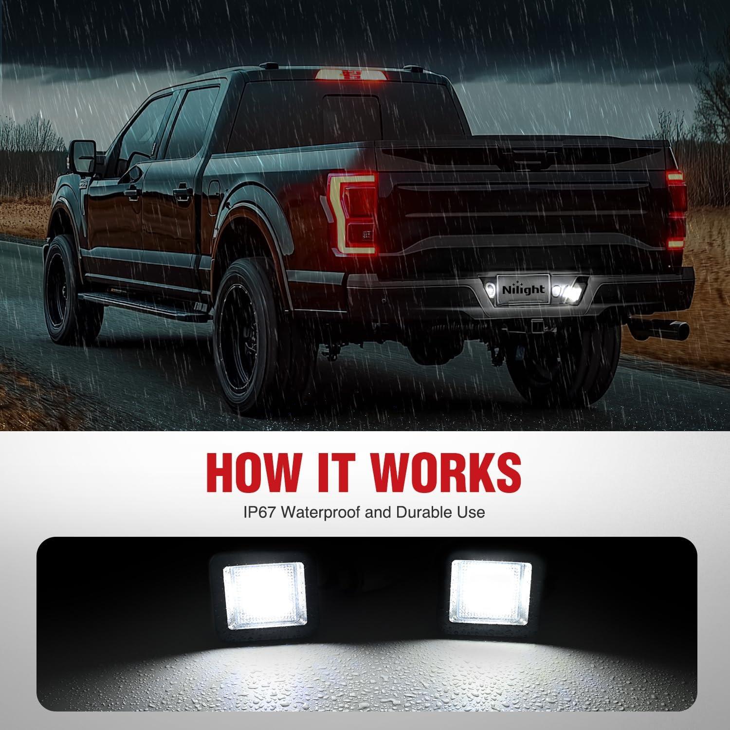 imageNilight License Plate Light Compatible with 1994 1995 1996 1997 1998 1999 2000 2001 Dodge Ram 1500 2500 3500 2002 RAM 2500 3500 6000K White 2PCS PackWhite 20152020 F150