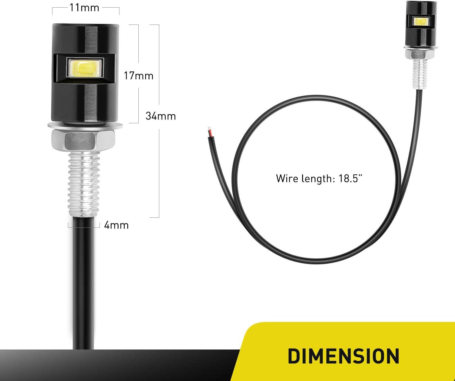 imageNilight License Plate Light Compatible with 1994 1995 1996 1997 1998 1999 2000 2001 Dodge Ram 1500 2500 3500 2002 RAM 2500 3500 6000K White 2PCS PackWhite