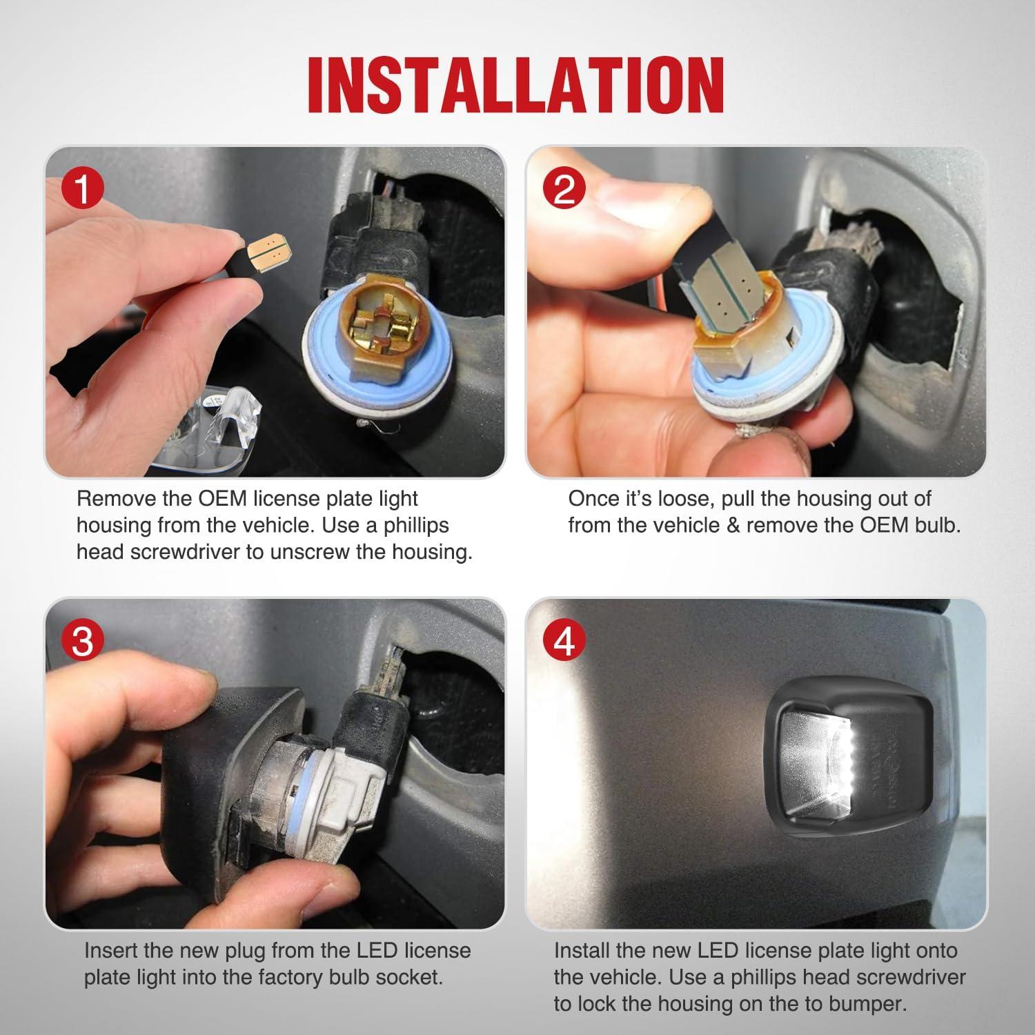 imageNilight License Plate Lights Compatible with 19992001 2002 2003 2004 2005 2006 2007 2008 2009 2010 2011 2012 2013 Chevy Silverado 1500 2500 3500 GMC Sierra Black housing 6000K White 2PCS PackBlack 20072021 Frontier20072015 TitanXterra