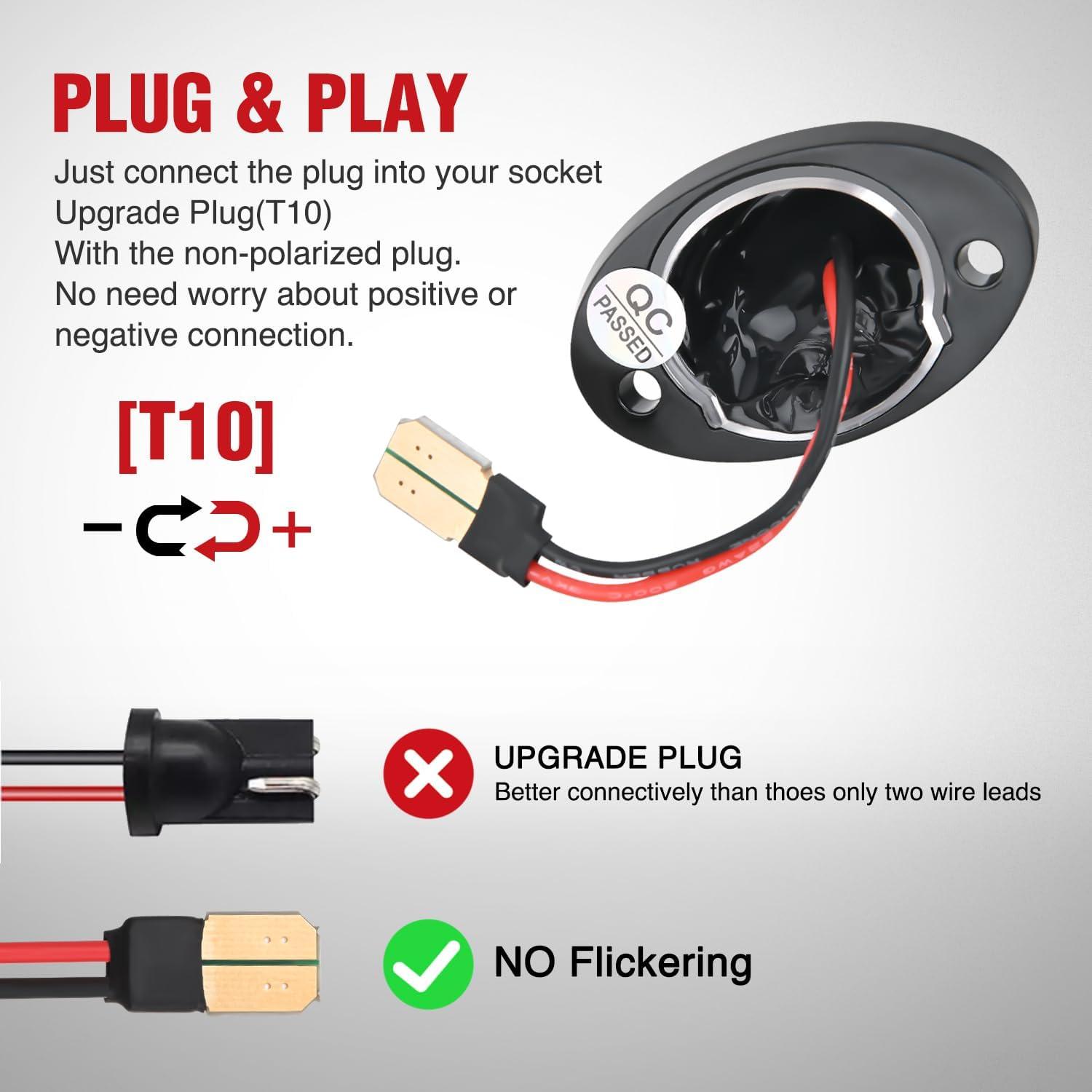 imageNilight License Plate Lights Compatible with 19992001 2002 2003 2004 2005 2006 2007 2008 2009 2010 2011 2012 2013 Chevy Silverado 1500 2500 3500 GMC Sierra Black housing 6000K White 2PCS Pack19942001 Dodge Ram