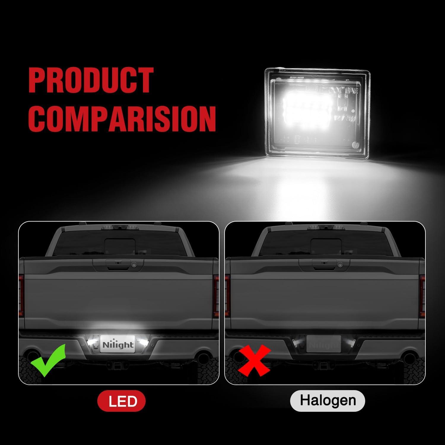 imageNilight License Plate Lights Compatible with 19992001 2002 2003 2004 2005 2006 2007 2008 2009 2010 2011 2012 2013 Chevy Silverado 1500 2500 3500 GMC Sierra Black housing 6000K White 2PCS Pack20142023 Chevy SilveradoGMC Sierra