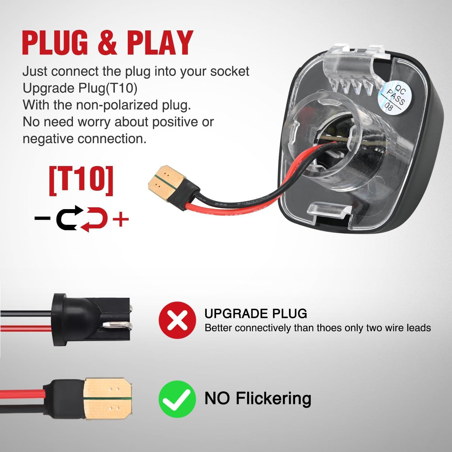 imageNilight License Plate Lights Compatible with 19992001 2002 2003 2004 2005 2006 2007 2008 2009 2010 2011 2012 2013 Chevy Silverado 1500 2500 3500 GMC Sierra Black housing 6000K White 2PCS PackBlack 20072021 Frontier20072015 TitanXterra