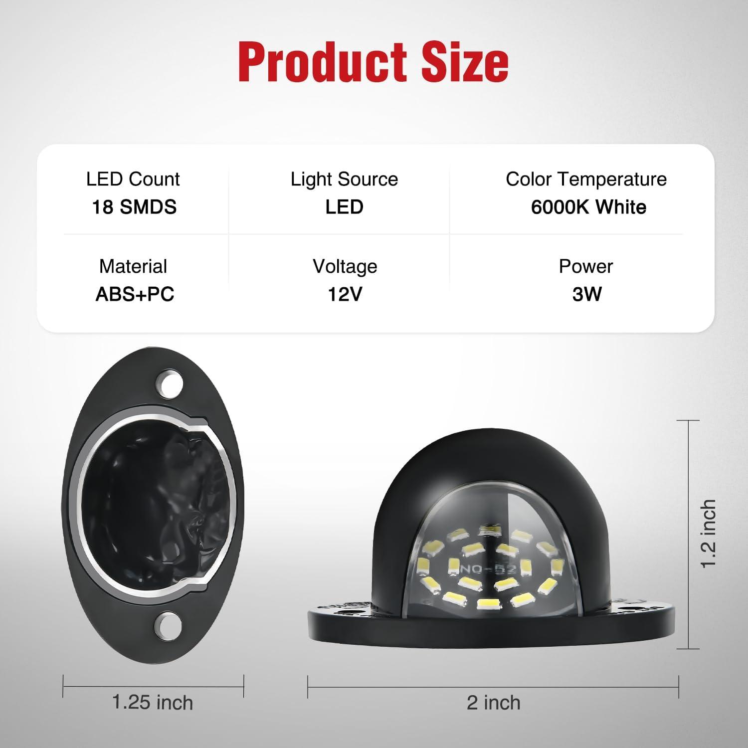 imageNilight License Plate Lights Compatible with 19992001 2002 2003 2004 2005 2006 2007 2008 2009 2010 2011 2012 2013 Chevy Silverado 1500 2500 3500 GMC Sierra Black housing 6000K White 2PCS Pack19942001 Dodge Ram