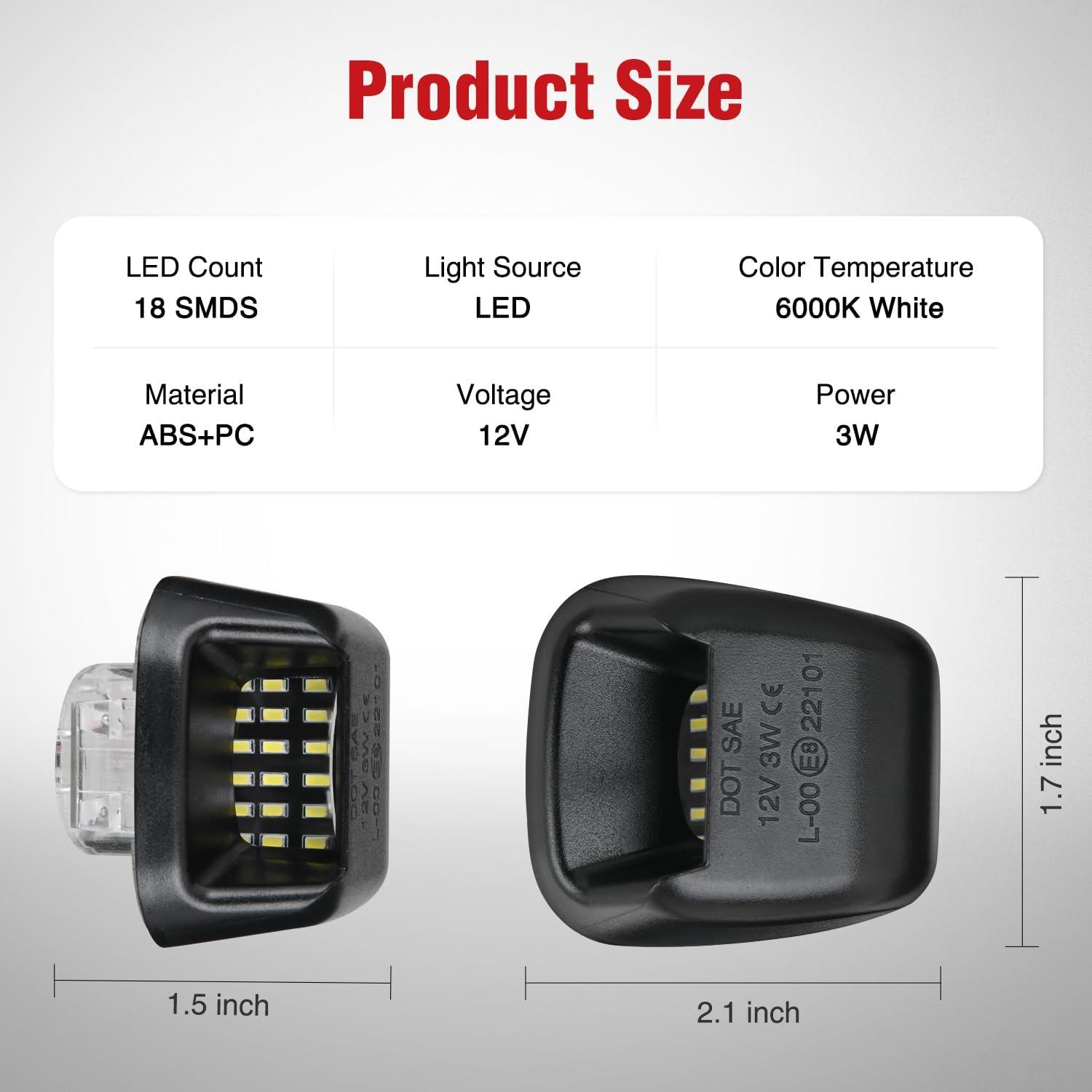 imageNilight License Plate Lights Compatible with 19992001 2002 2003 2004 2005 2006 2007 2008 2009 2010 2011 2012 2013 Chevy Silverado 1500 2500 3500 GMC Sierra Black housing 6000K White 2PCS PackBlack 20072021 Frontier20072015 TitanXterra