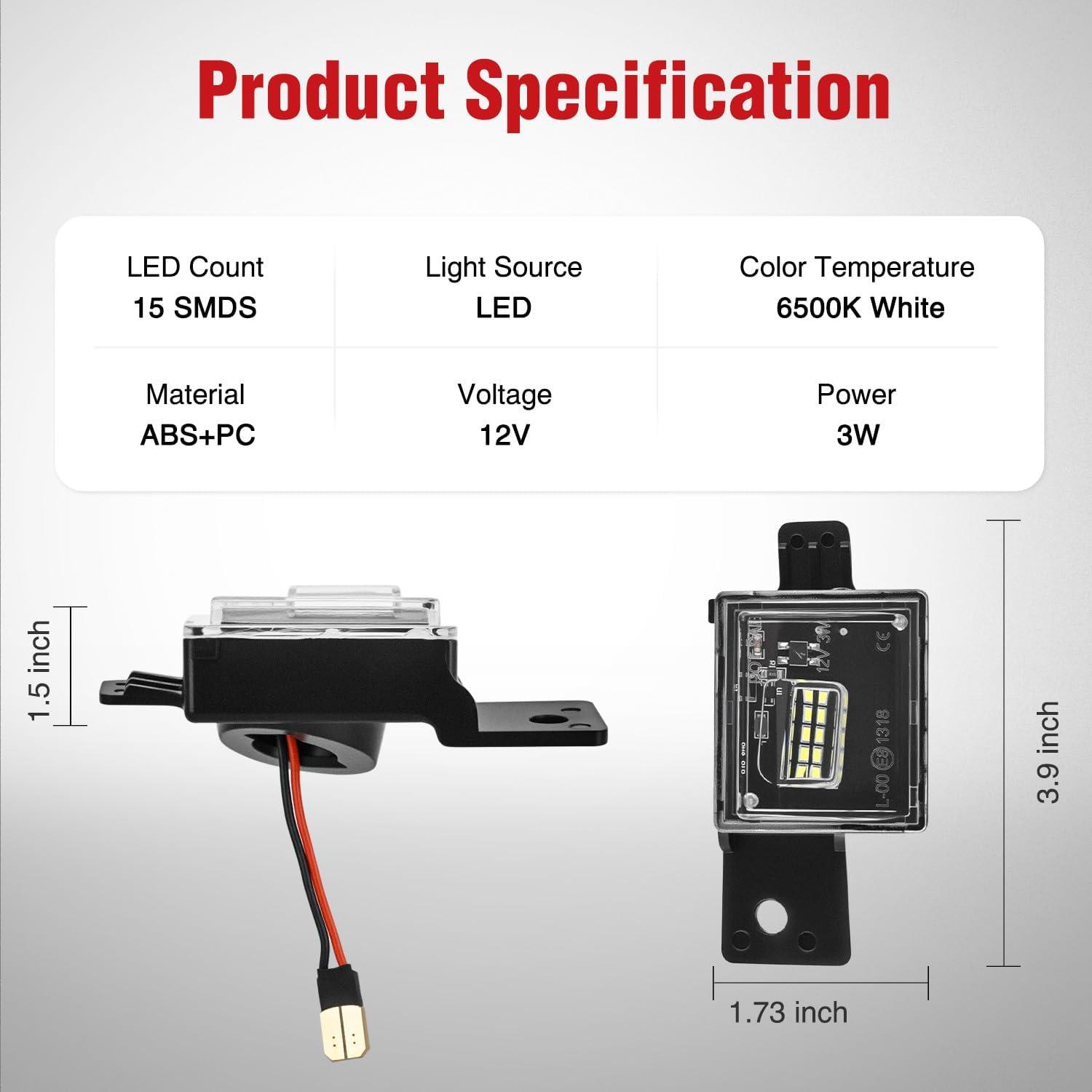 imageNilight License Plate Lights Compatible with 19992001 2002 2003 2004 2005 2006 2007 2008 2009 2010 2011 2012 2013 Chevy Silverado 1500 2500 3500 GMC Sierra Black housing 6000K White 2PCS Pack20142023 Chevy SilveradoGMC Sierra