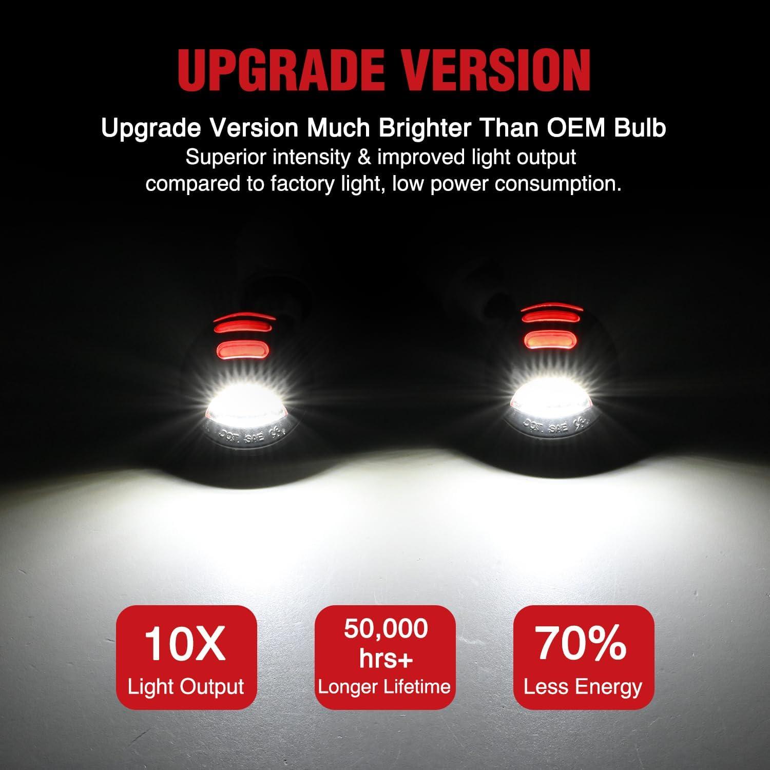 imageNilight License Plate Lights Compatible with 19992001 2002 2003 2004 2005 2006 2007 2008 2009 2010 2011 2012 2013 Chevy Silverado 1500 2500 3500 GMC Sierra Black housing 6000K White 2PCS PackRed 19902014 Ford F15019832011 Ford Ranger