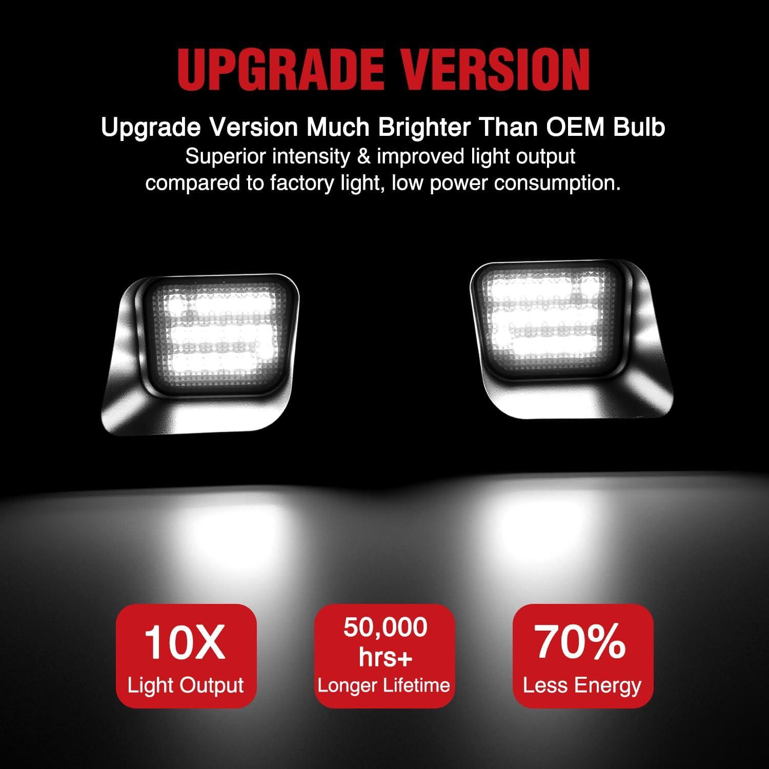 imageNilight License Plate Lights Compatible with 19992001 2002 2003 2004 2005 2006 2007 2008 2009 2010 2011 2012 2013 Chevy Silverado 1500 2500 3500 GMC Sierra Black housing 6000K White 2PCS PackSmoke 20032018 Dodge Ram