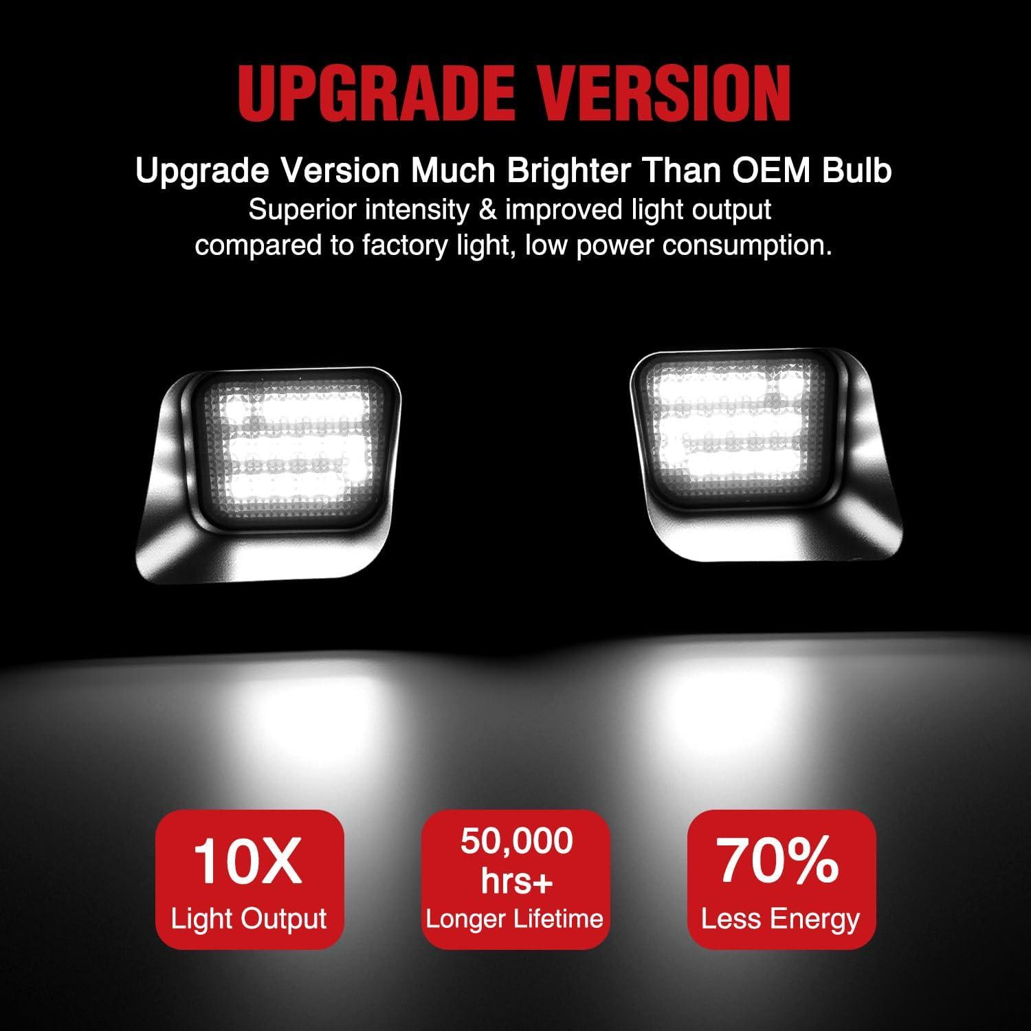 imageNilight License Plate Lights Compatible with 19992001 2002 2003 2004 2005 2006 2007 2008 2009 2010 2011 2012 2013 Chevy Silverado 1500 2500 3500 GMC Sierra Black housing 6000K White 2PCS PackClear 20032018 Dodge Ram