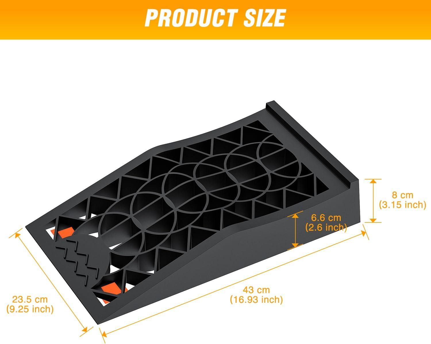 imageNilight Low Profile Car Ramps Portable Drive on Service Ramp for Support Jack Vehicle Maintenance 10000lb GVW Capacity 2 PackSize B