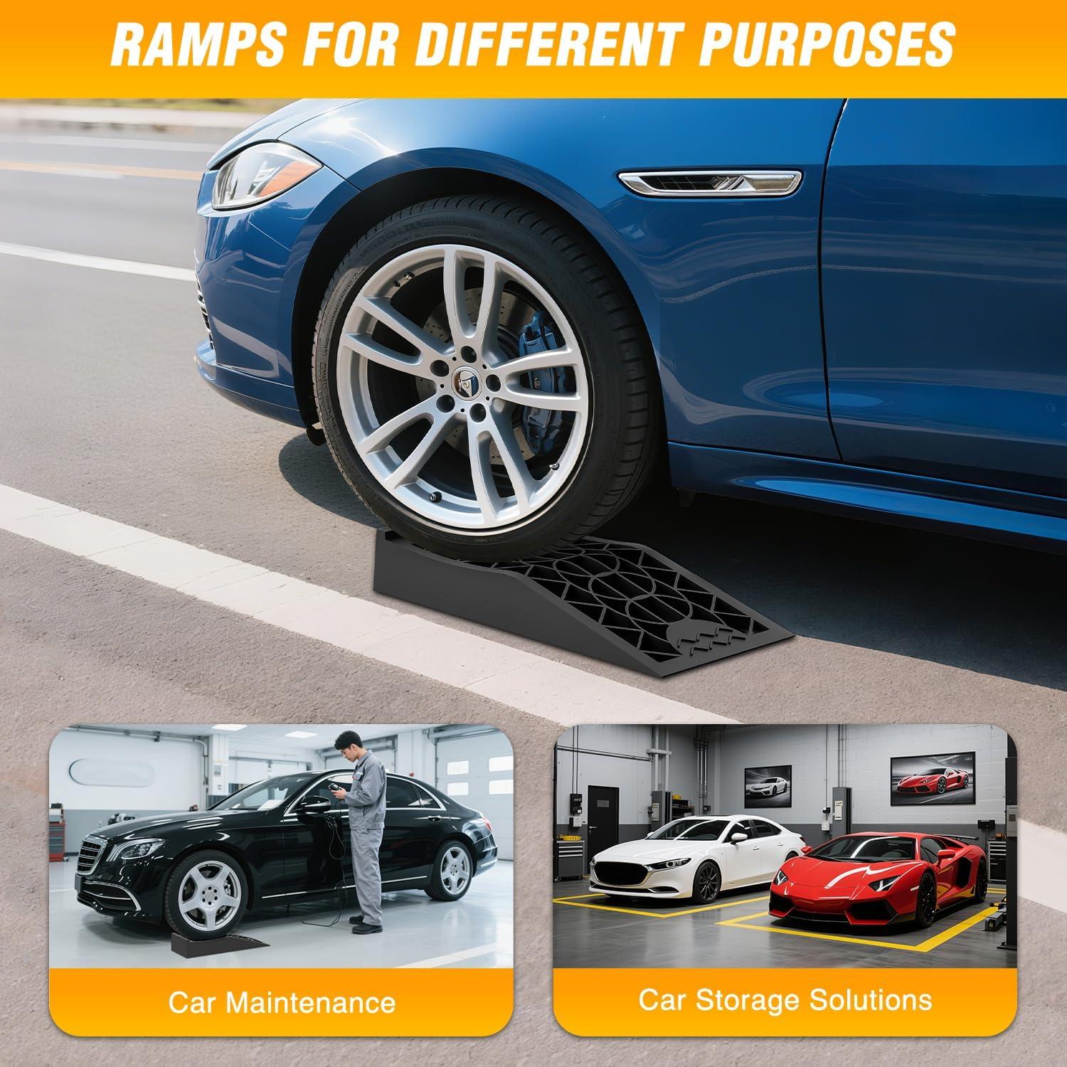 imageNilight Low Profile Car Ramps Portable Drive on Service Ramp for Support Jack Vehicle Maintenance 10000lb GVW Capacity 2 PackSize B