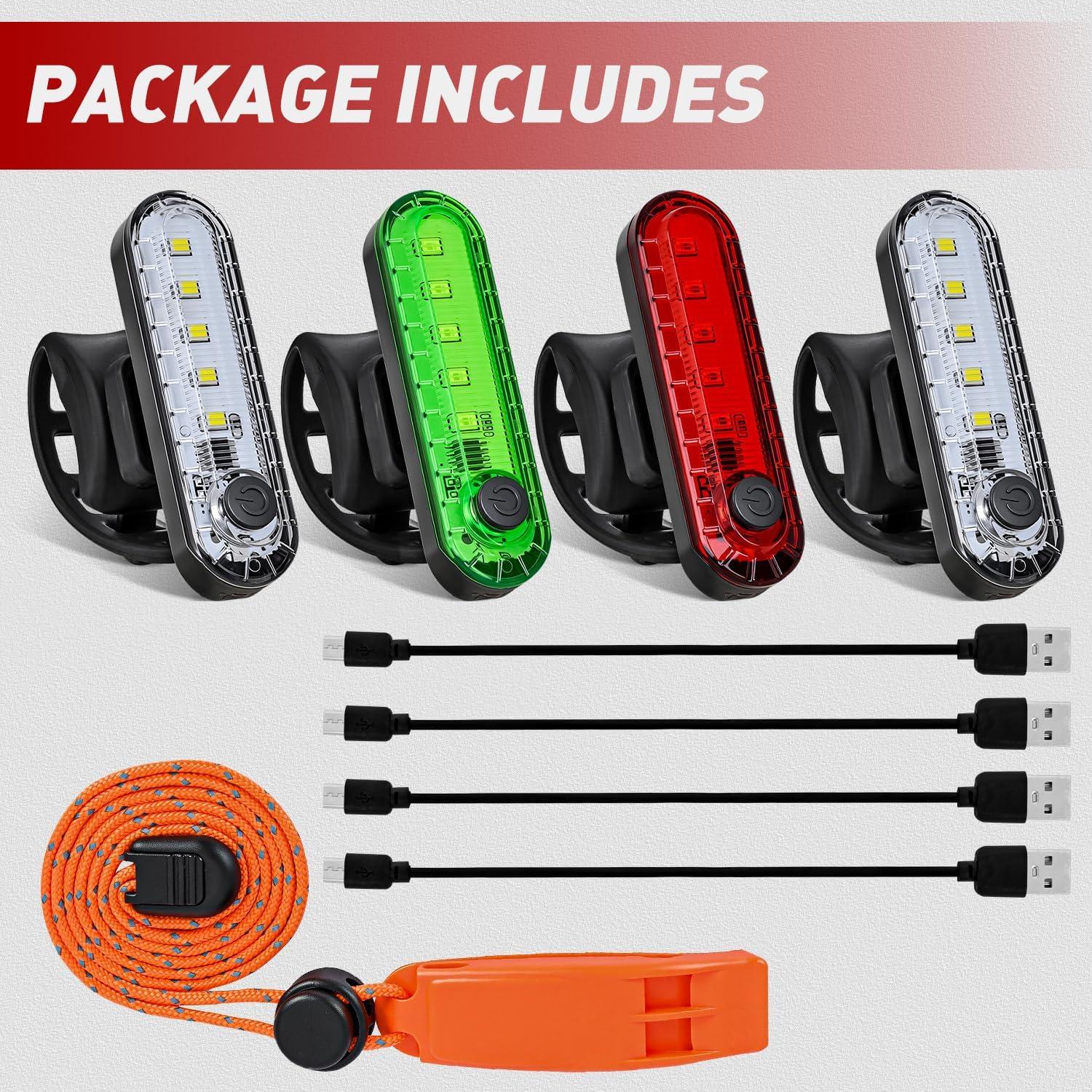 imageNilight Marine Boat Navigation Light 4PCS Red Green Port Starboard White Stern Lights Four Mode Waterproof Rechargeable Warning Safety Lamp for Skeeter Yacht Pontoon Trailer Truck Bike Backpack Helmet5LED Navigation Light4Pcs