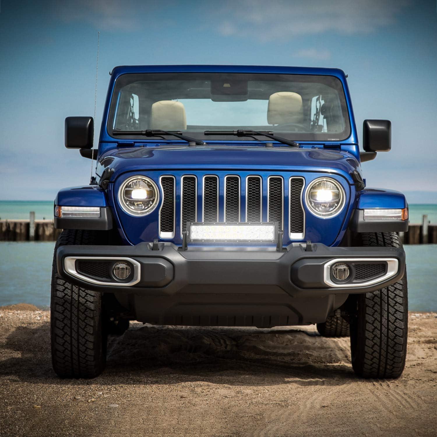 imageNilight Marine LED Light Bar Navigation Lights 135 Inch White Spot Flood Combo Ponton Boat Deck Dock Lighting for Night Fishing Ttop Stern Yacht Port Sailboat Trucks Tractors135Inch 72W Light Bar