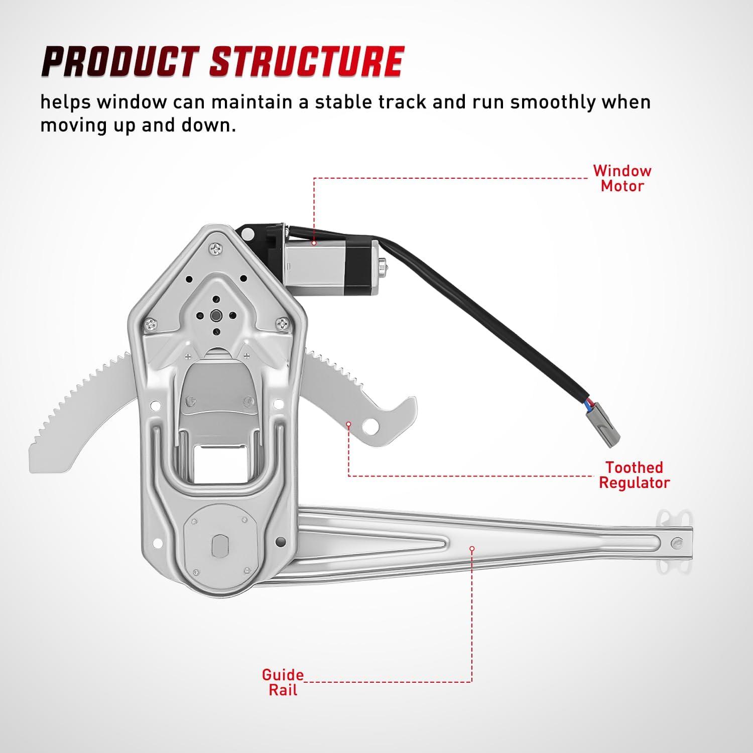 imageNilight Power Window Regulator with Motor Assembly Replacement for Ford Ranger 20111993 Front Driver Side 741831