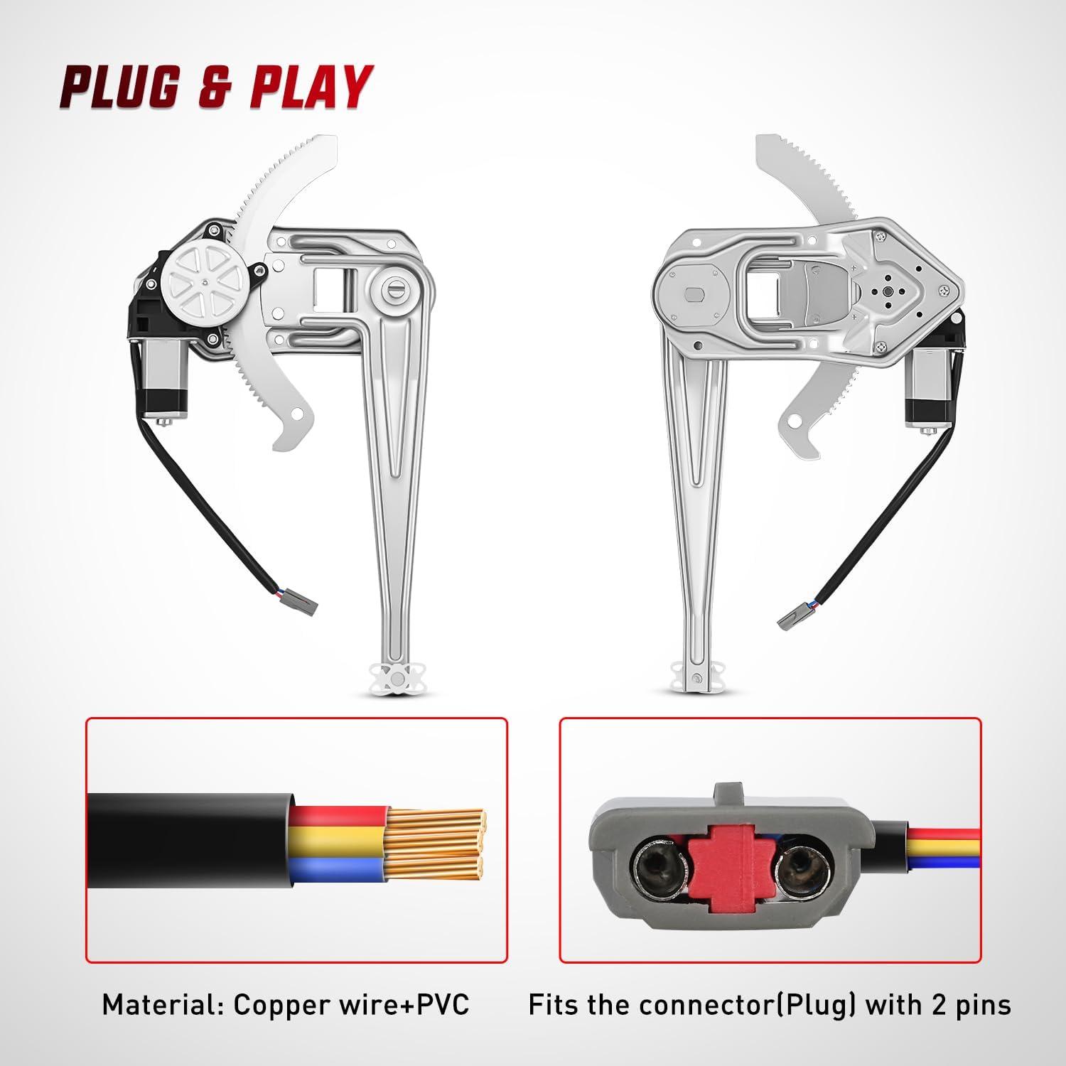 imageNilight Power Window Regulator with Motor Assembly Replacement for Ford Ranger 20111993 Front Driver Side 741831