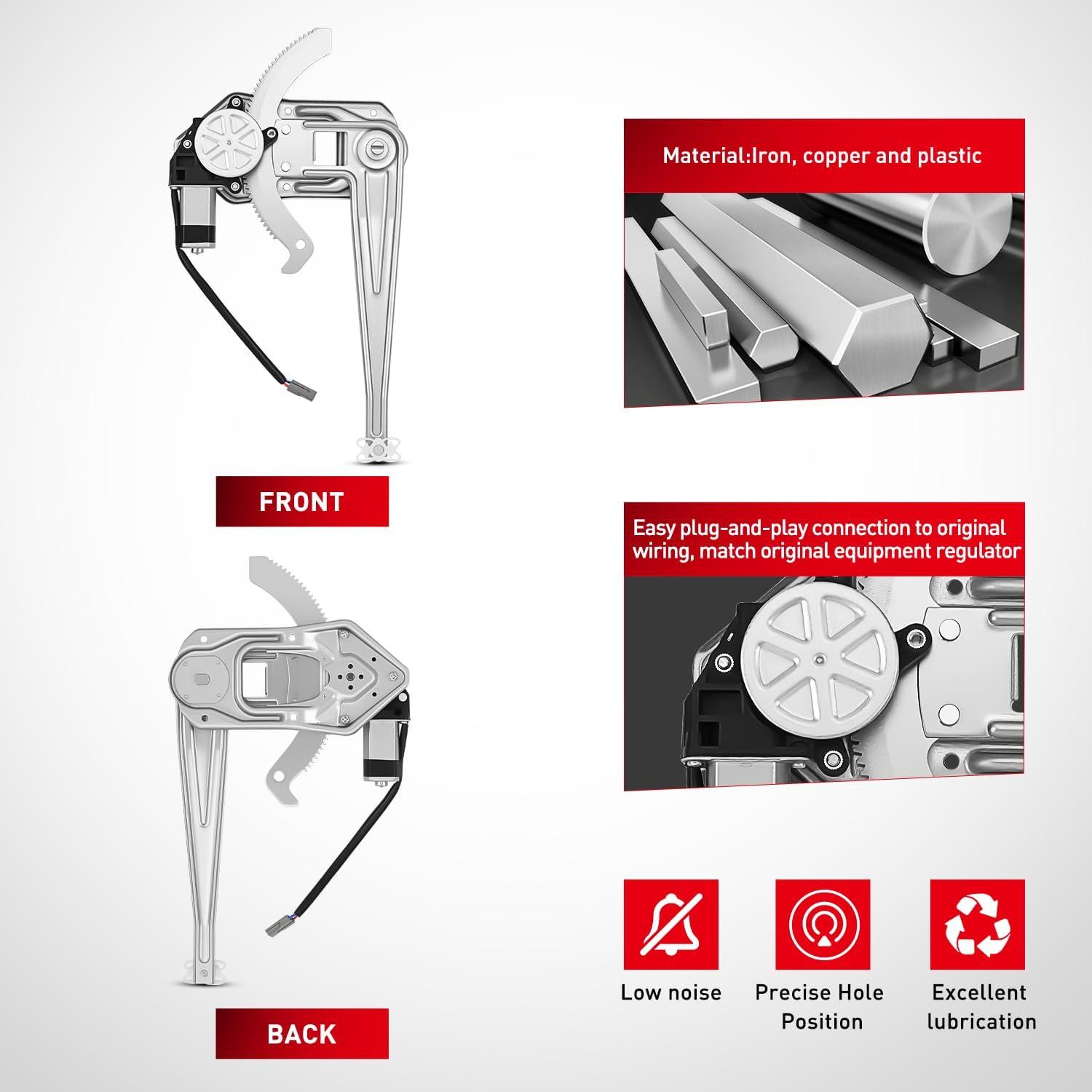 imageNilight Power Window Regulator with Motor Assembly Replacement for Ford Ranger 20111993 Front Driver Side 741831