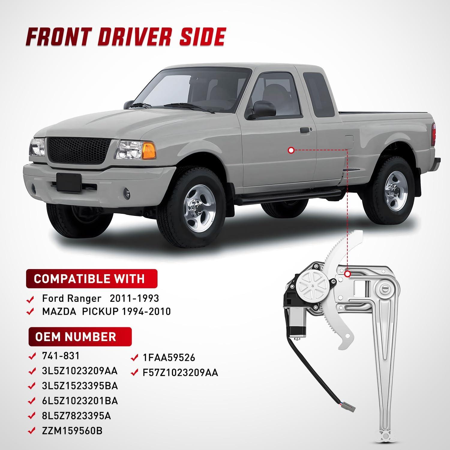 imageNilight Power Window Regulator with Motor Assembly Replacement for Ford Ranger 20111993 Front Driver Side 741831