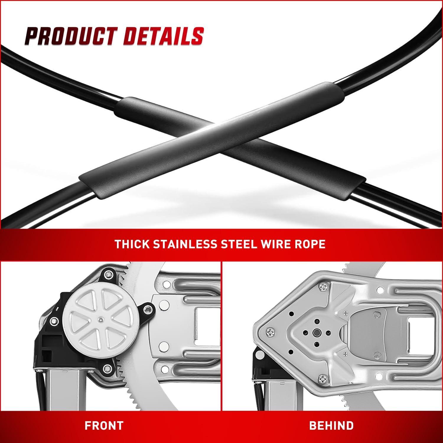 imageNilight Power Window Regulator with Motor Assembly Replacement for Ford Ranger 20111993 Front Passenger Side 741832