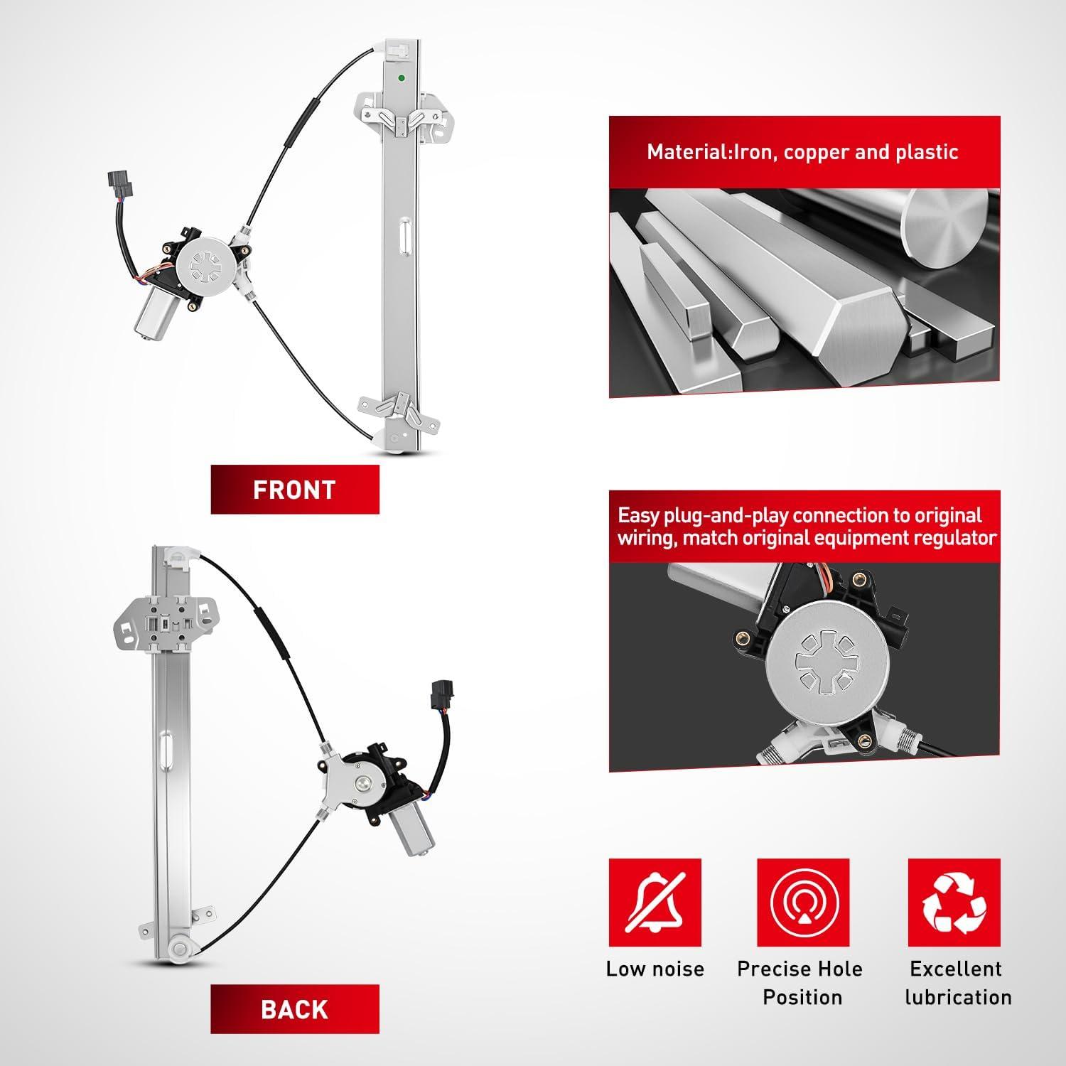 imageNilight Power Window Regulator with Motor Assembly Replacement for Honda Accord 2003 2004 2005 2006 2007 Front Driver Side 741306