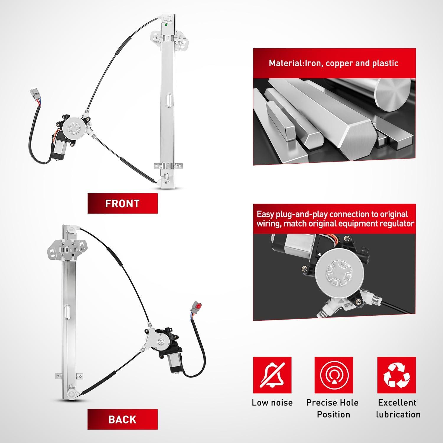 imageNilight Power Window Regulator with Motor Assembly Replacement for Honda CRV 2002 2003 2004 2005 2006 Front Driver Side 741302