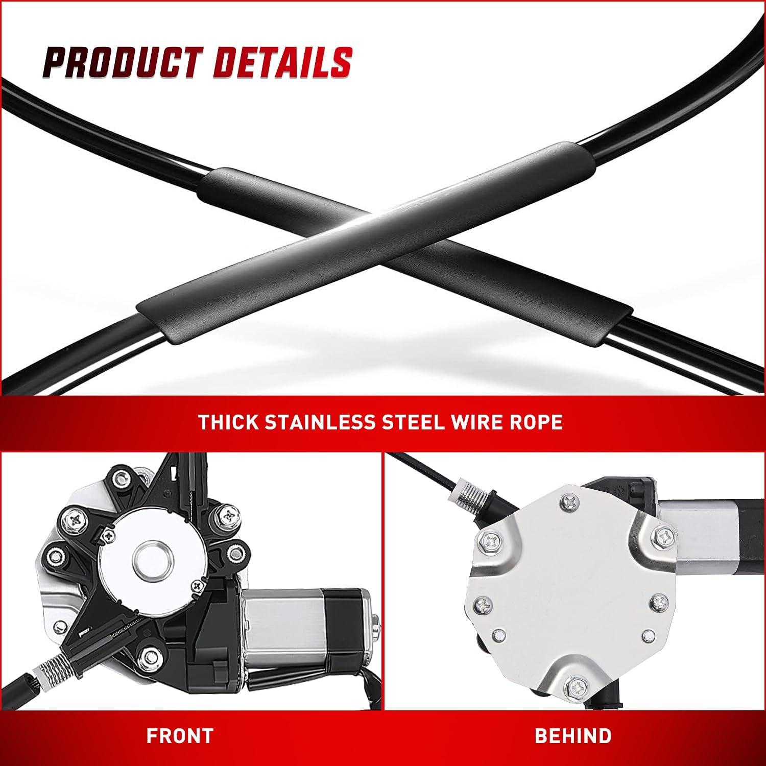 imageNilight Power Window RegulatorMotor Compatible with 2006 2007 2008 2009 2010 2011 2012 2013 Chevrolet ImpalaImpala Limited 2014 2015 2016 Rear Passenger Side 748511Rear Driver