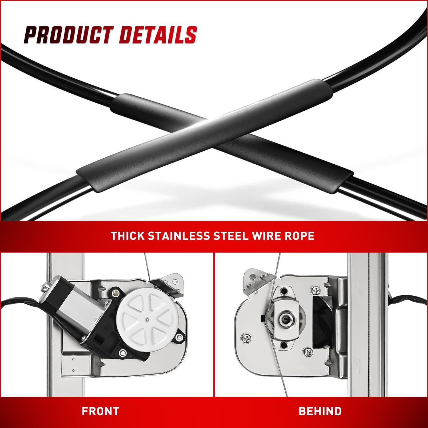 imageNilight Power Window RegulatorMotor Rear Driver Side Compatible with Chevrolet SilveradoGMC Sierra 1500 2500 HD 3500 HD 2007 2008 2009 2010 2011 2012 2013Rear Left741388