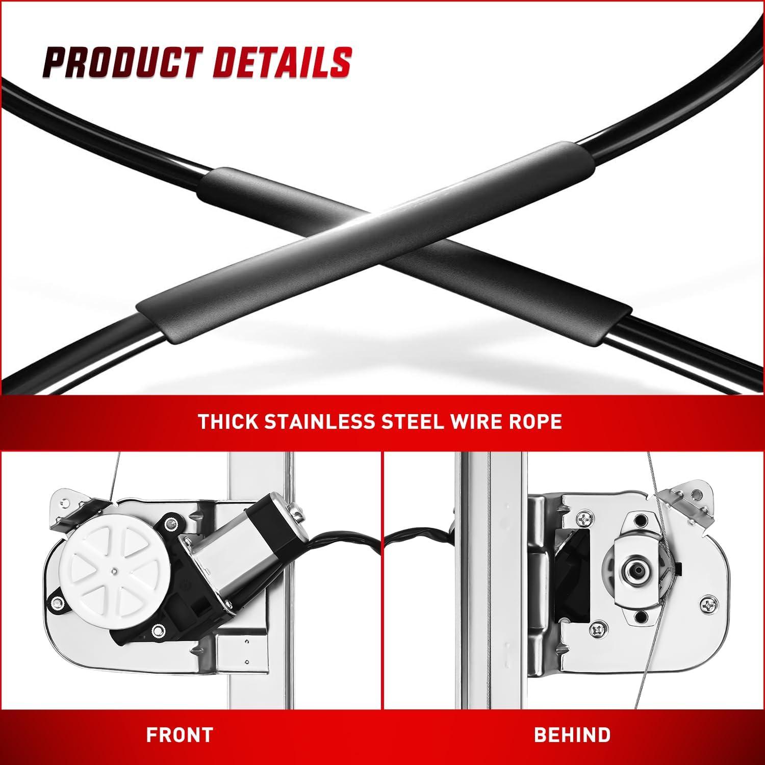 imageNilight Power Window RegulatorMotor Rear Passenger Side Compatible with Chevrolet SilveradoGMC Sierra 1500 2500 HD 3500 HD 2007 2008 2009 2010 2011 2012 2013Rear Right741389