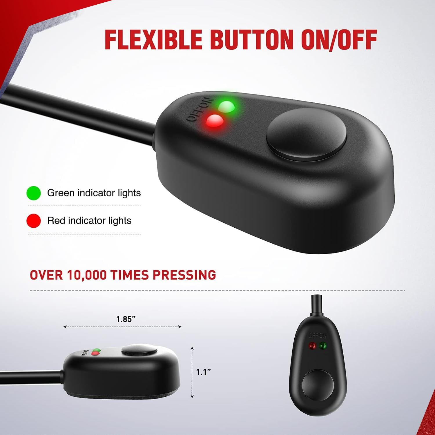 imageNilight Remote Wiring Harness for LED Light Bar Wireless Strobe Flash Work Driving Lights 12V 15A 16AWG Controller 5PIN Switch Waterproof Power Relay Blade Fuse2 Leads14AWG1 Lead Remote Flash