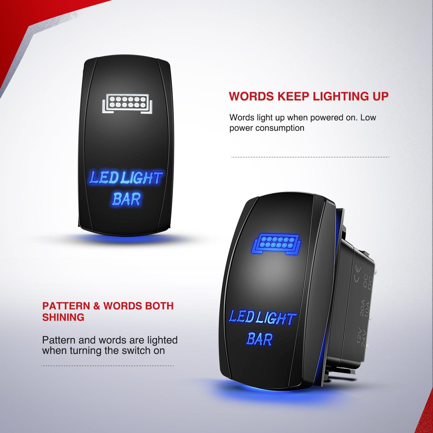 imageNilight Remote Wiring Harness for LED Light Bar Wireless Strobe Flash Work Driving Lights 12V 15A 16AWG Controller 5PIN Switch Waterproof Power Relay Blade Fuse2 Leads16AWG2 Lead Remote Flash 5PIN Switch