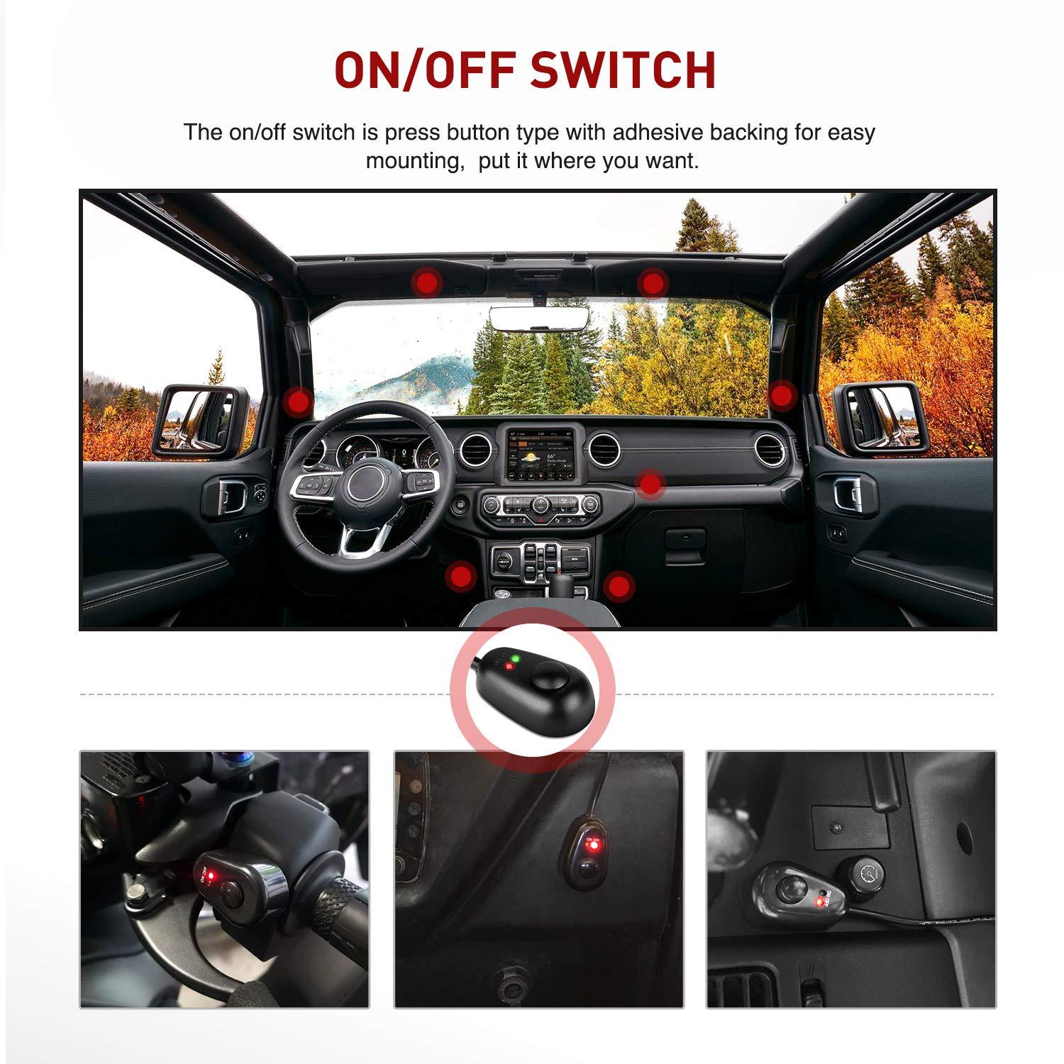 imageNilight Remote Wiring Harness for LED Light Bar Wireless Strobe Flash Work Driving Lights 12V 15A 16AWG Controller 5PIN Switch Waterproof Power Relay Blade Fuse2 Leads16AWG2 Lead