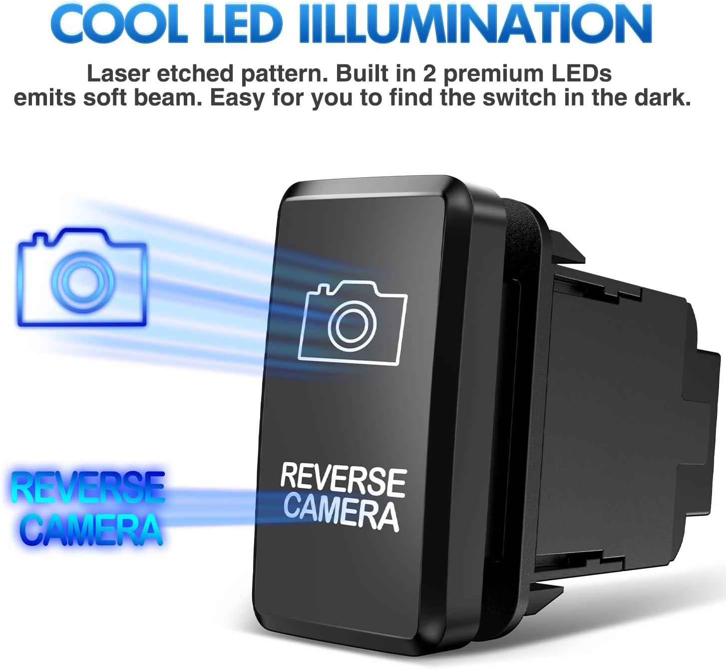 imageNilight Rocker Switch Style USB Outlet Socket LED Voltmeter 12V PD Type C and QC 30 Outlets Car Using 154quot x 083quot Replacement with Inline Fuse for Tacoma Tundra 4Runner FJ Cruiser Hilux FortunerREVERSE CAMERA