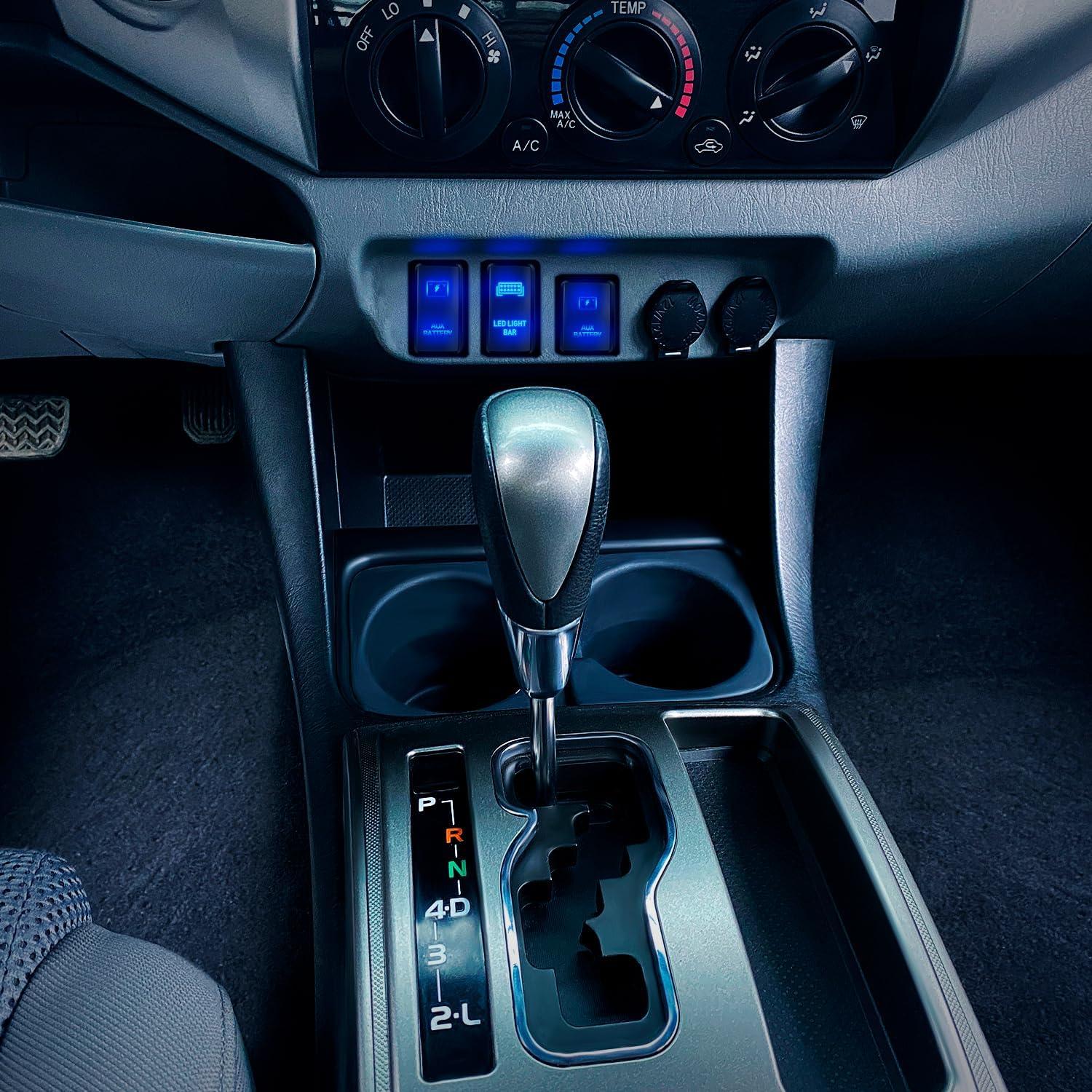 imageNilight Rocker Switch Style USB Outlet Socket LED Voltmeter 12V PD Type C and QC 30 Outlets Car Using 154quot x 083quot Replacement with Inline Fuse for Tacoma Tundra 4Runner FJ Cruiser Hilux FortunerAUX BATTERY