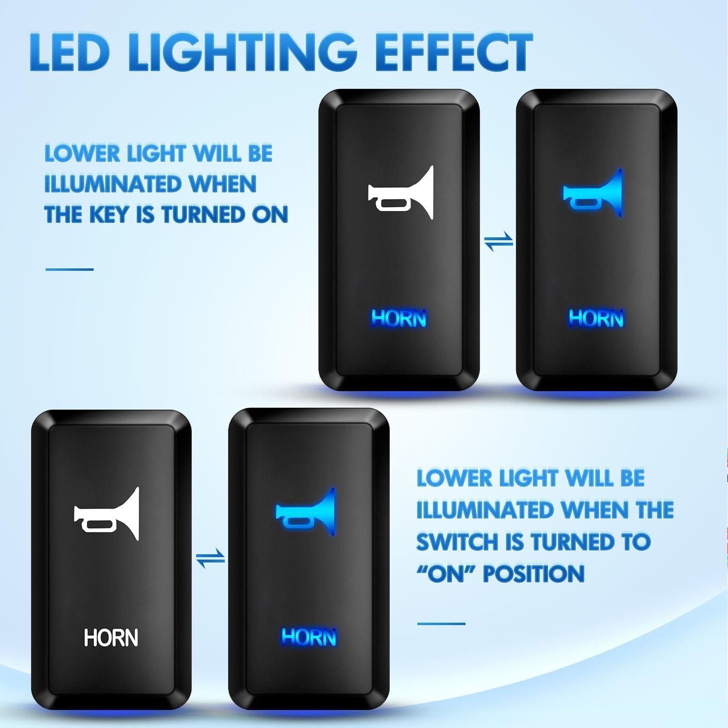 imageNilight Rocker Switch Style USB Outlet Socket LED Voltmeter 12V PD Type C and QC 30 Outlets Car Using 154quot x 083quot Replacement with Inline Fuse for Tacoma Tundra 4Runner FJ Cruiser Hilux FortunerHORN