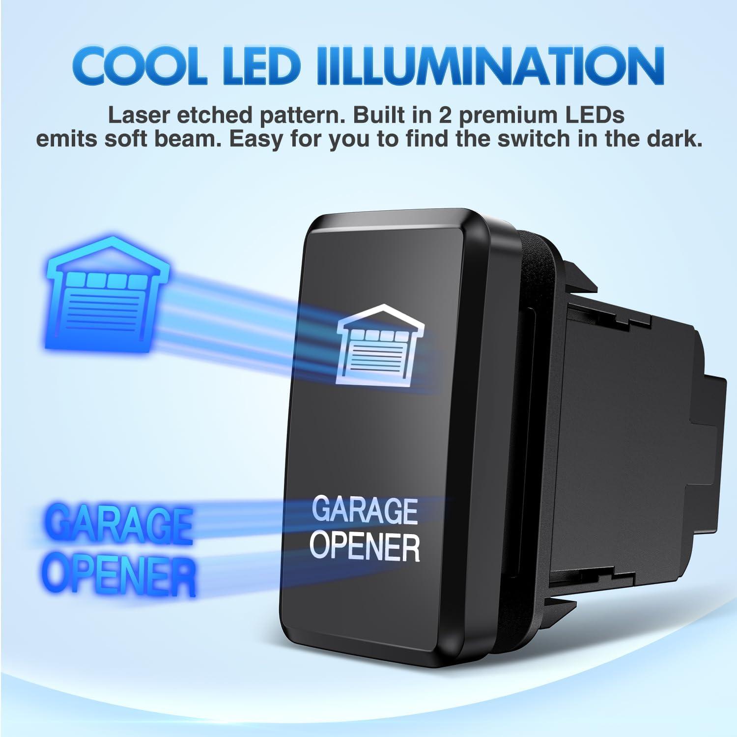 imageNilight Rocker Switch Style USB Outlet Socket LED Voltmeter 12V PD Type C and QC 30 Outlets Car Using 154quot x 083quot Replacement with Inline Fuse for Tacoma Tundra 4Runner FJ Cruiser Hilux FortunerGARAGE OPENER