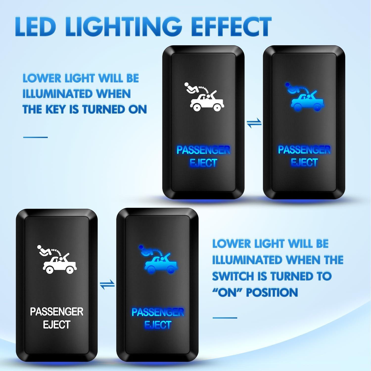 imageNilight Rocker Switch Style USB Outlet Socket LED Voltmeter 12V PD Type C and QC 30 Outlets Car Using 154quot x 083quot Replacement with Inline Fuse for Tacoma Tundra 4Runner FJ Cruiser Hilux FortunerPASSENGER EJECT