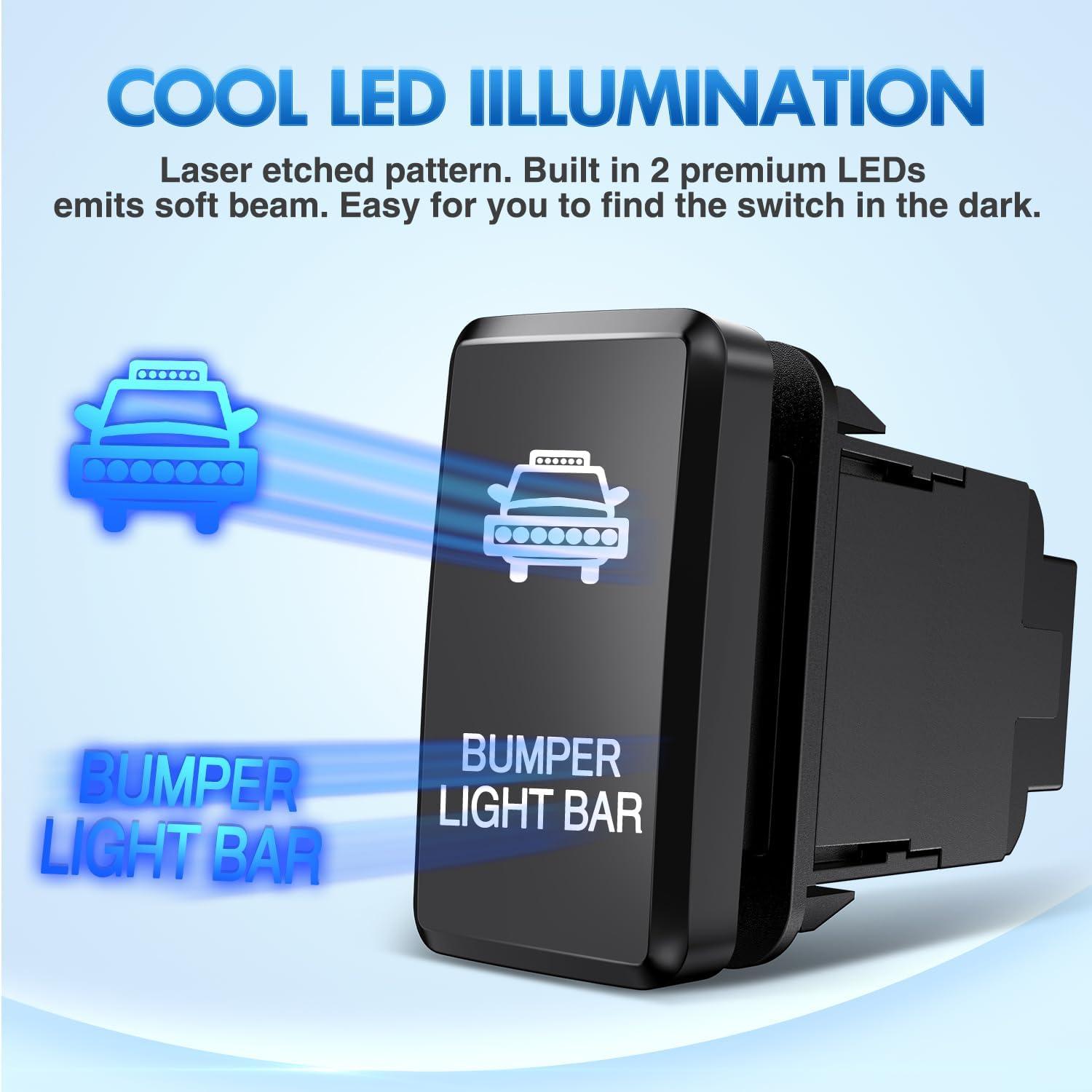 imageNilight Rocker Switch Style USB Outlet Socket LED Voltmeter 12V PD Type C and QC 30 Outlets Car Using 154quot x 083quot Replacement with Inline Fuse for Tacoma Tundra 4Runner FJ Cruiser Hilux FortunerBUMPER LIGHT BAR