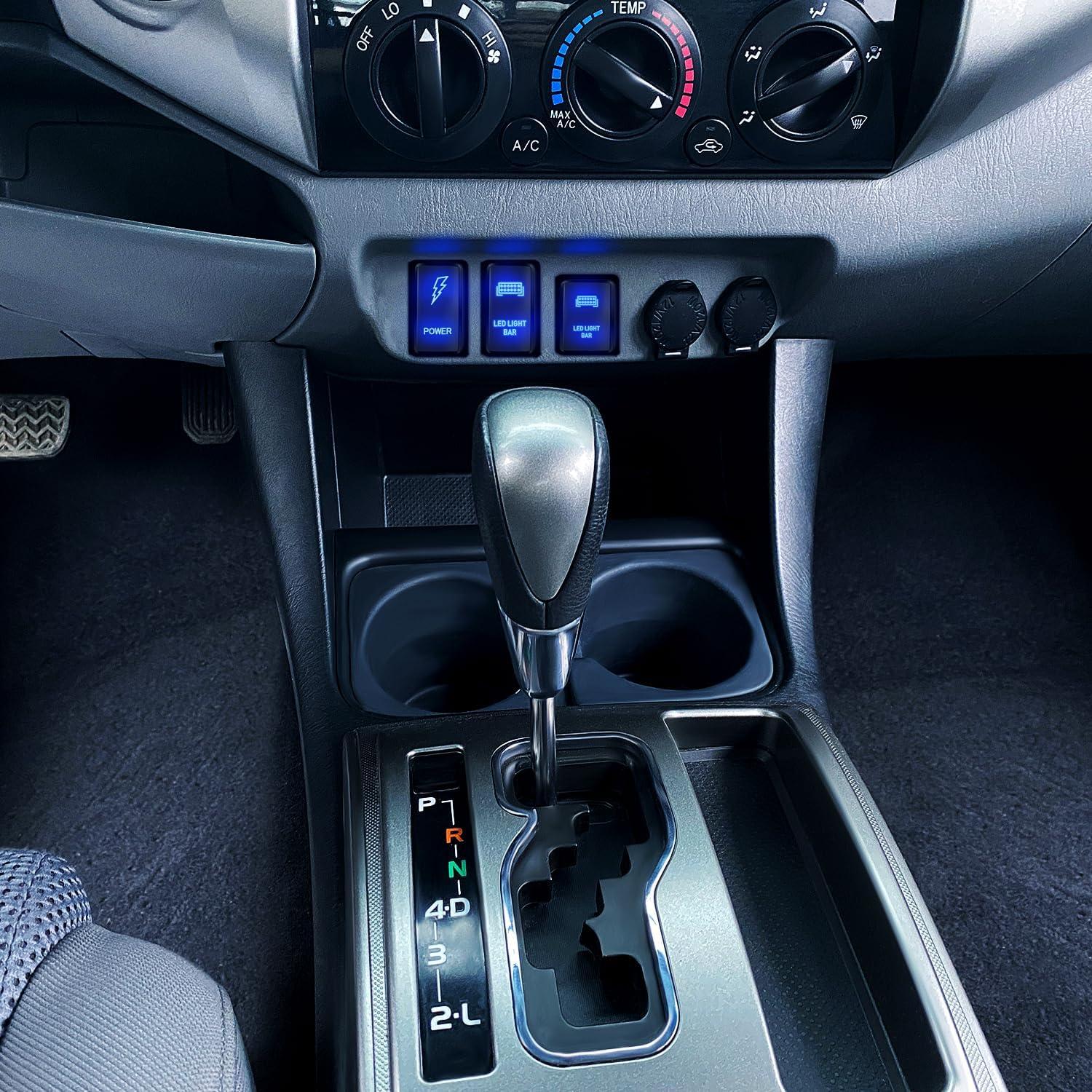 imageNilight Rocker Switch Style USB Outlet Socket LED Voltmeter 12V PD Type C and QC 30 Outlets Car Using 154quot x 083quot Replacement with Inline Fuse for Tacoma Tundra 4Runner FJ Cruiser Hilux FortunerPOWER