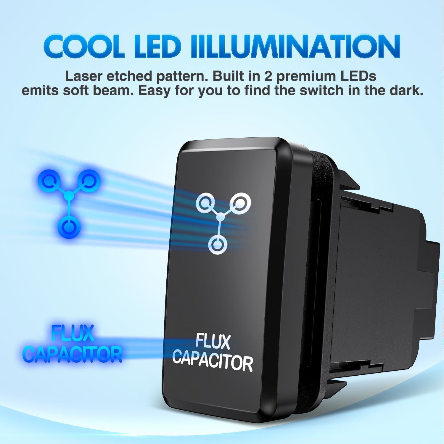 imageNilight Rocker Switch Style USB Outlet Socket LED Voltmeter 12V PD Type C and QC 30 Outlets Car Using 154quot x 083quot Replacement with Inline Fuse for Tacoma Tundra 4Runner FJ Cruiser Hilux FortunerFLUX CAPACITOR