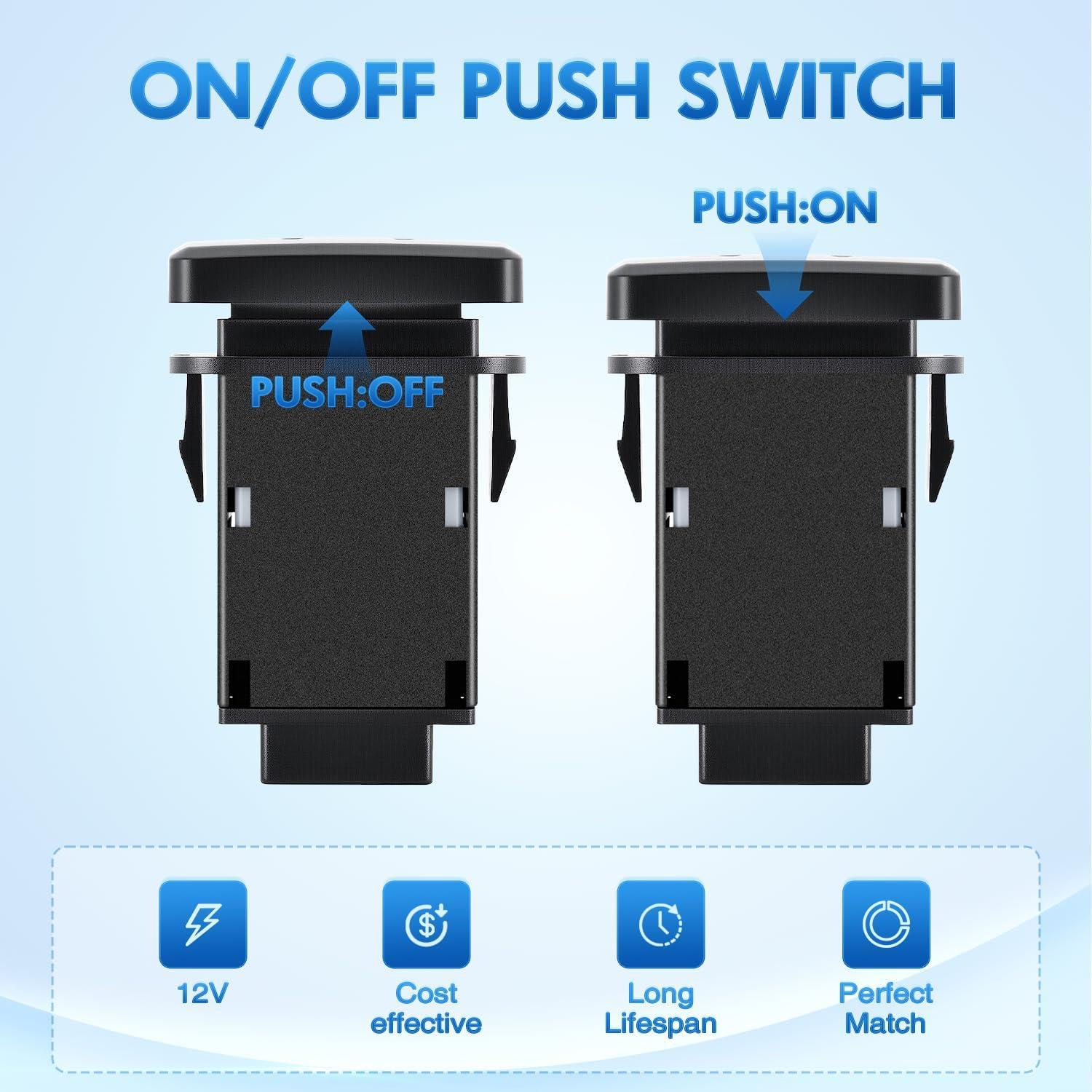 imageNilight Rocker Switch Style USB Outlet Socket LED Voltmeter 12V PD Type C and QC 30 Outlets Car Using 154quot x 083quot Replacement with Inline Fuse for Tacoma Tundra 4Runner FJ Cruiser Hilux FortunerPASSENGER EJECT