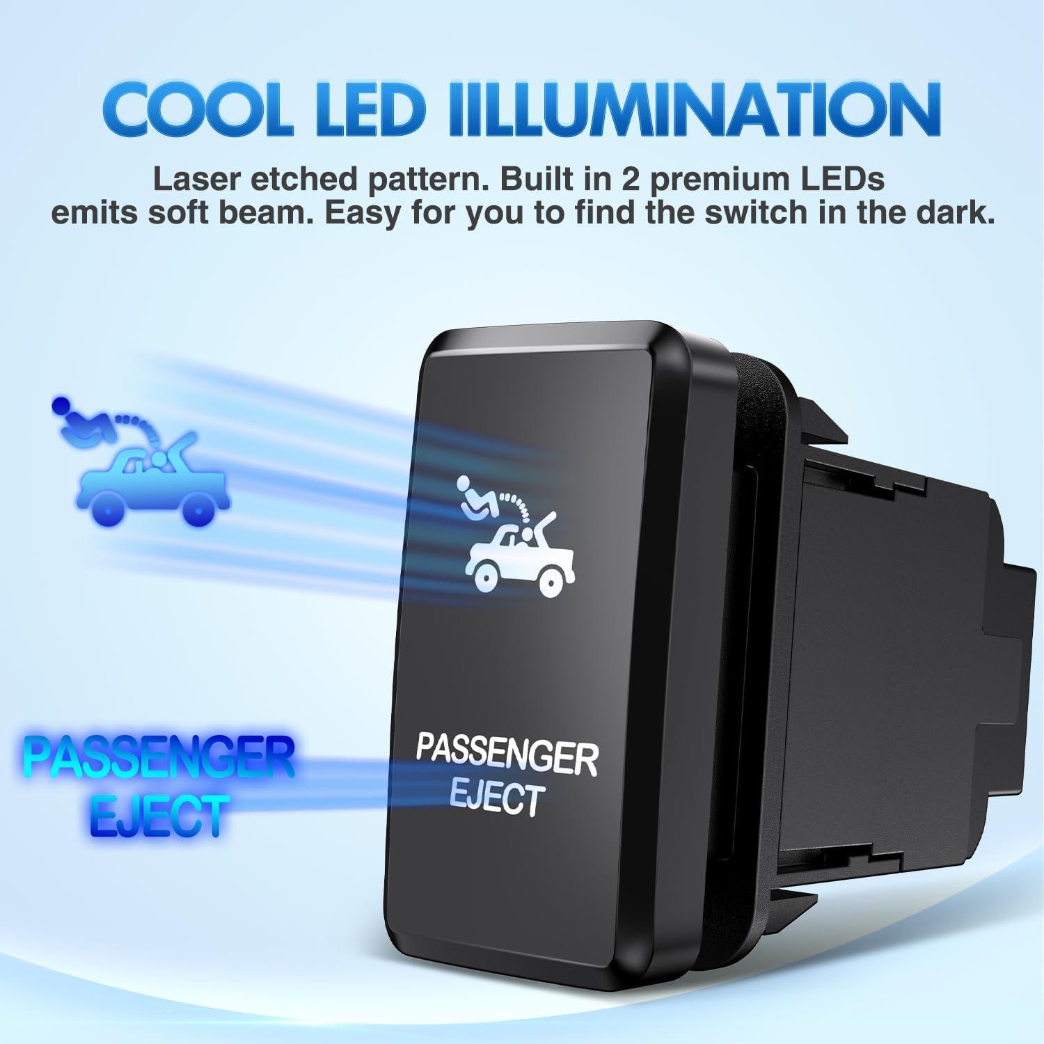 imageNilight Rocker Switch Style USB Outlet Socket LED Voltmeter 12V PD Type C and QC 30 Outlets Car Using 154quot x 083quot Replacement with Inline Fuse for Tacoma Tundra 4Runner FJ Cruiser Hilux FortunerPASSENGER EJECT