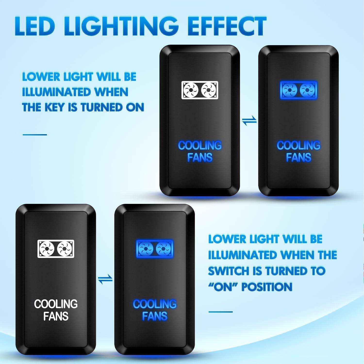 imageNilight Rocker Switch Style USB Outlet Socket LED Voltmeter 12V PD Type C and QC 30 Outlets Car Using 154quot x 083quot Replacement with Inline Fuse for Tacoma Tundra 4Runner FJ Cruiser Hilux FortunerCOOLING FANS