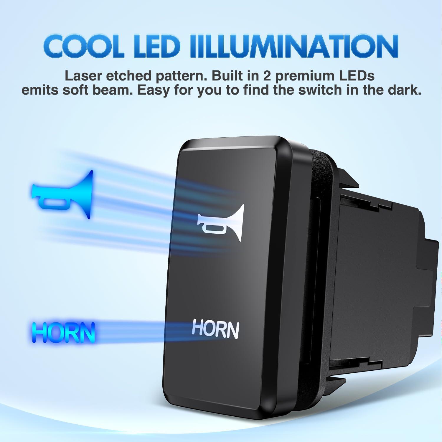 imageNilight Rocker Switch Style USB Outlet Socket LED Voltmeter 12V PD Type C and QC 30 Outlets Car Using 154quot x 083quot Replacement with Inline Fuse for Tacoma Tundra 4Runner FJ Cruiser Hilux FortunerHORN