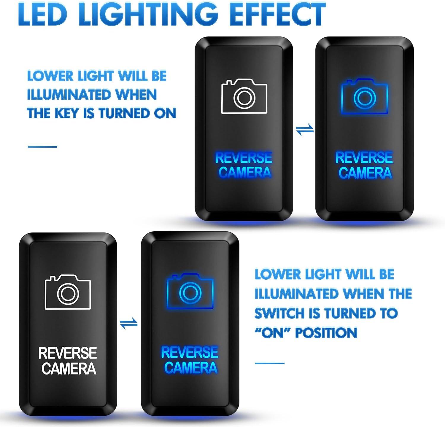 imageNilight Rocker Switch Style USB Outlet Socket LED Voltmeter 12V PD Type C and QC 30 Outlets Car Using 154quot x 083quot Replacement with Inline Fuse for Tacoma Tundra 4Runner FJ Cruiser Hilux FortunerREVERSE CAMERA