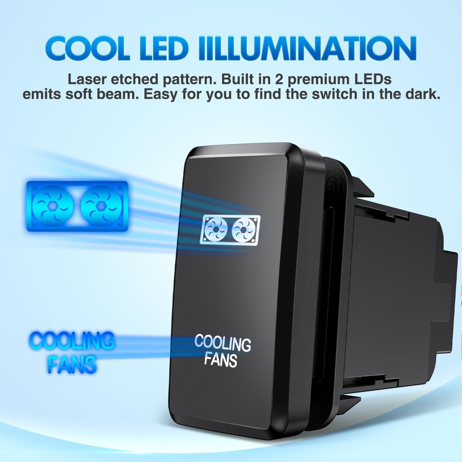 imageNilight Rocker Switch Style USB Outlet Socket LED Voltmeter 12V PD Type C and QC 30 Outlets Car Using 154quot x 083quot Replacement with Inline Fuse for Tacoma Tundra 4Runner FJ Cruiser Hilux FortunerCOOLING FANS