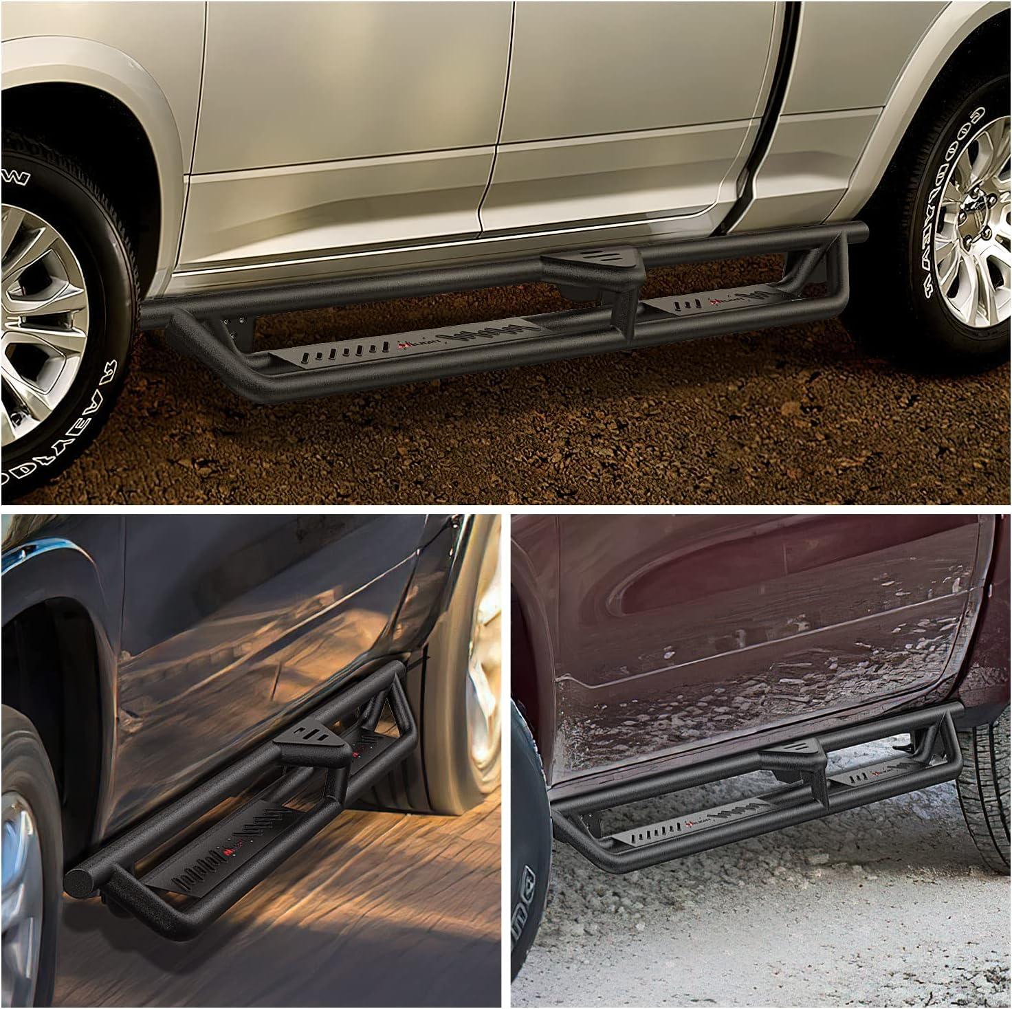 imageNilight Running Boards for 2018 2019 2020 2021 2022 2023 2024 Wrangler JL 2 Door Side Step Nerf Bars 6 Inch ABS Plastic Matte Black Not for JK ModelDodge Ram 20092018 Quad Cab