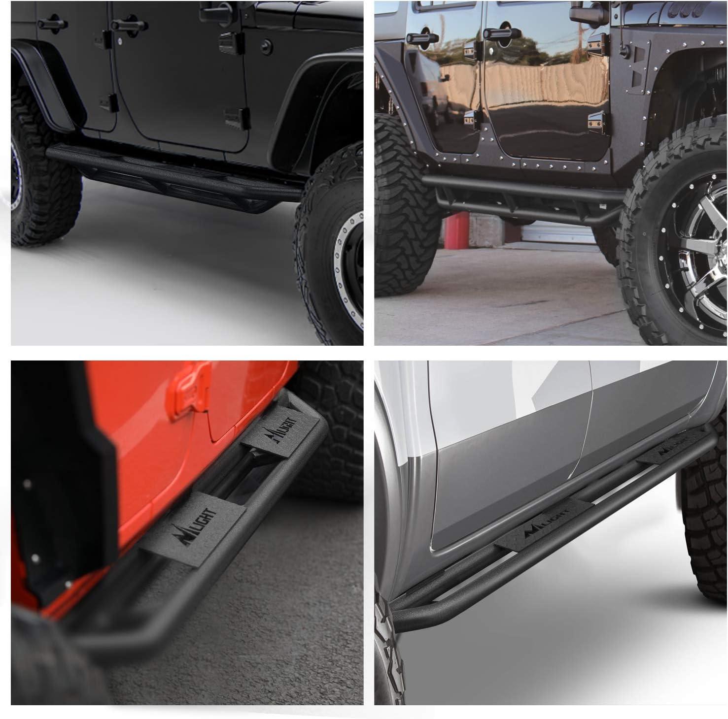imageNilight Running Boards for 2018 2019 2020 2021 2022 2023 2024 Wrangler JL 2 Door Side Step Nerf Bars 6 Inch ABS Plastic Matte Black Not for JK ModelJK 4 Door20072018Jeep Wrangler