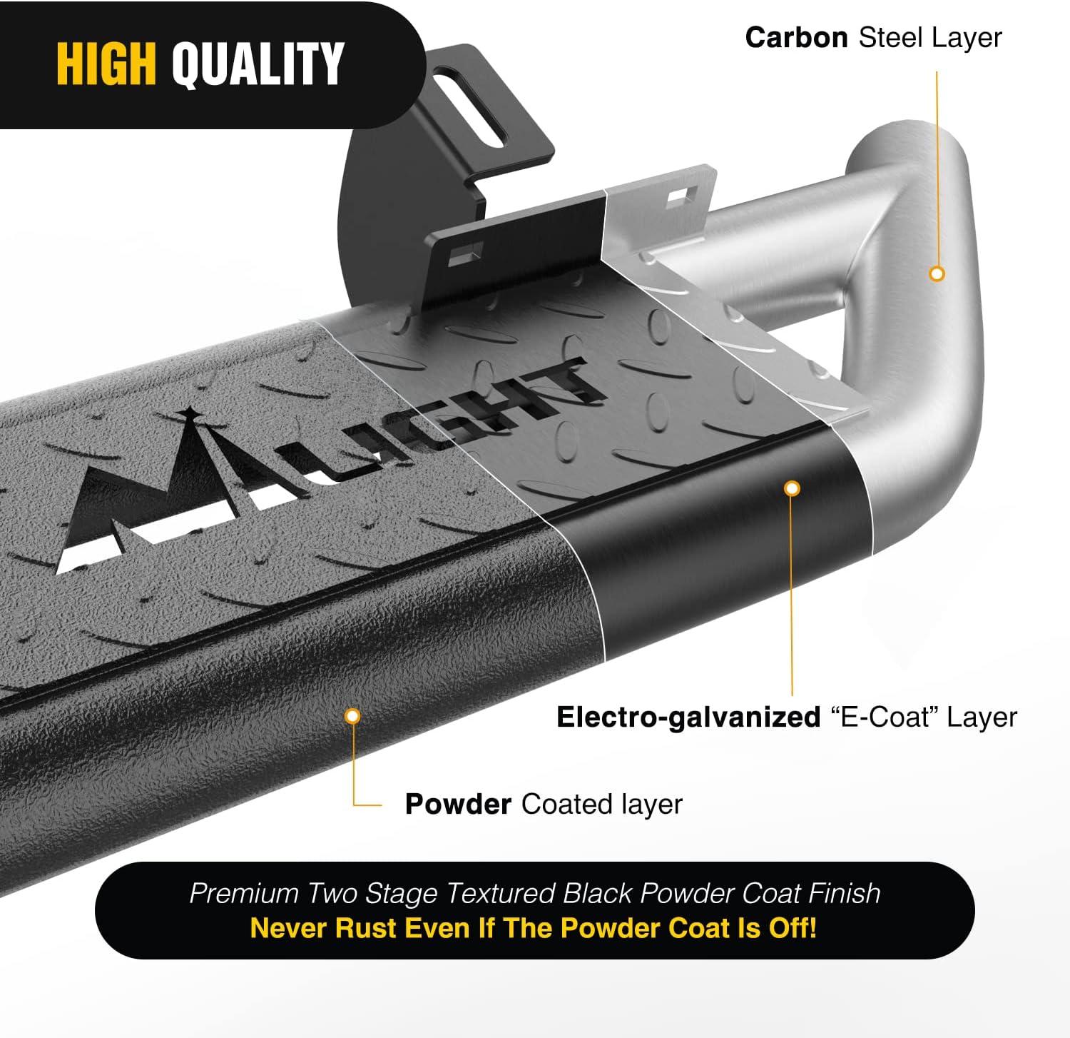 imageNilight Running Boards for 2018 2019 2020 2021 2022 2023 2024 Wrangler JL 2 Door Side Step Nerf Bars 6 Inch ABS Plastic Matte Black Not for JK ModelJK 2 Door20072018Jeep Wrangler