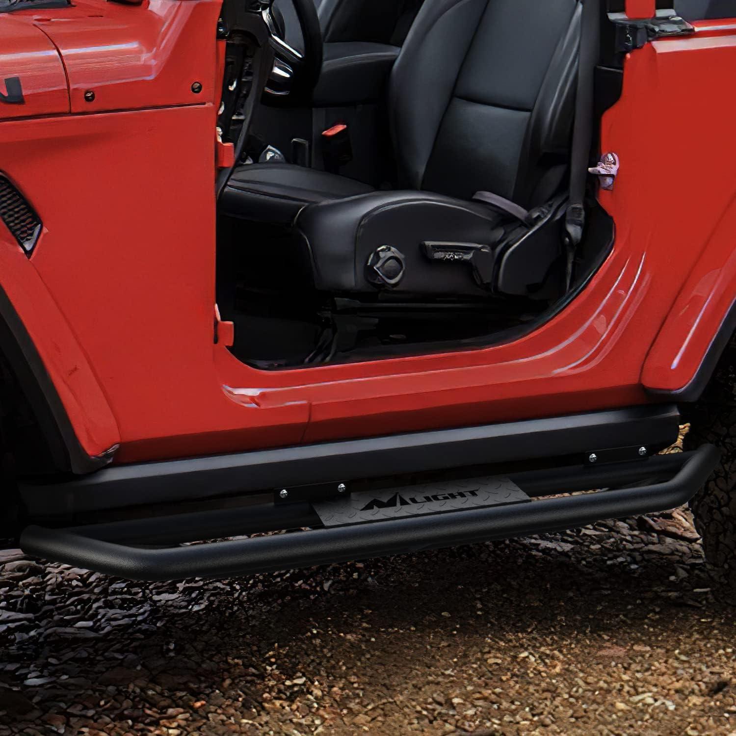 imageNilight Running Boards for 2018 2019 2020 2021 2022 2023 2024 Wrangler JL 2 Door Side Step Nerf Bars 6 Inch ABS Plastic Matte Black Not for JK ModelJK 2 Door20072018Jeep Wrangler